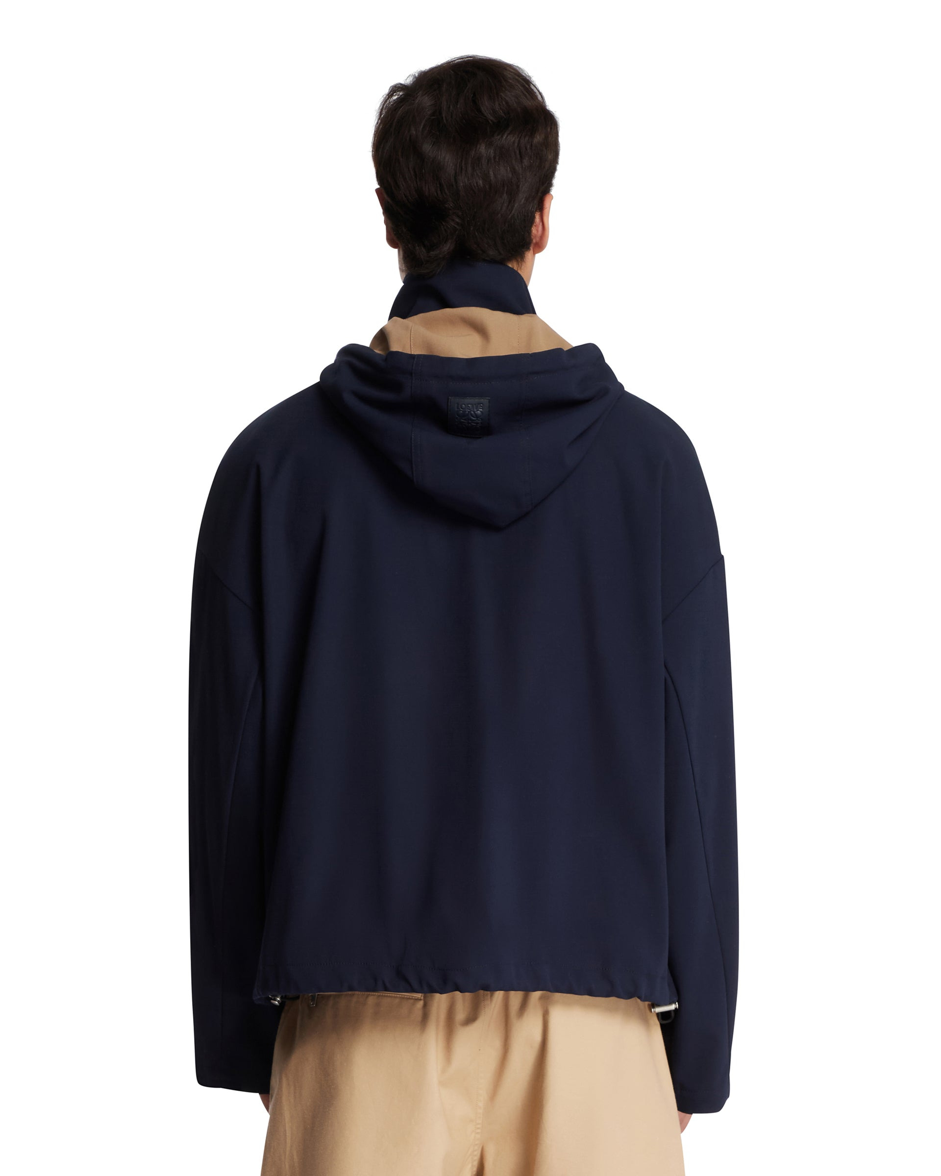 Blue Cotton Hoodie Jacket - 3