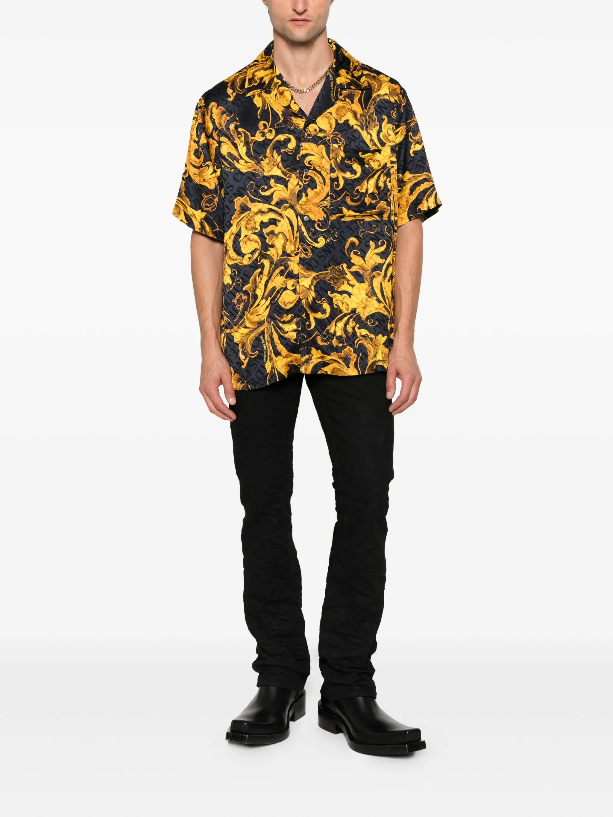 Versace Jeans Couture Barocco-print Short-sleeves Shirt - 3