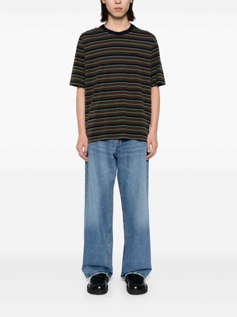 striped short-sleeved T-shirt - 3