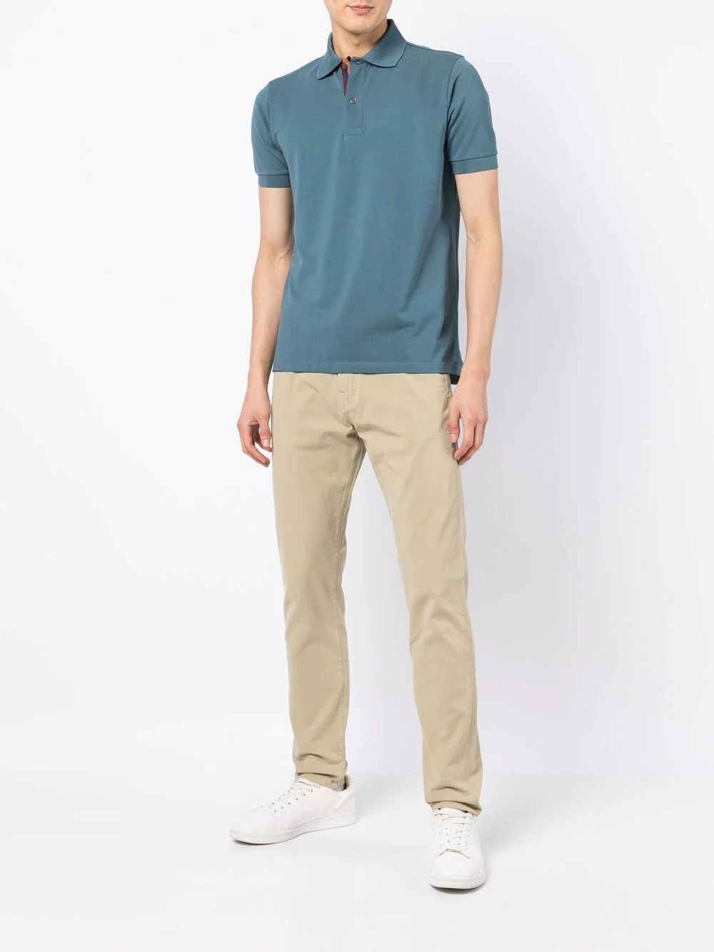 stripe-trim polo shirt - 2