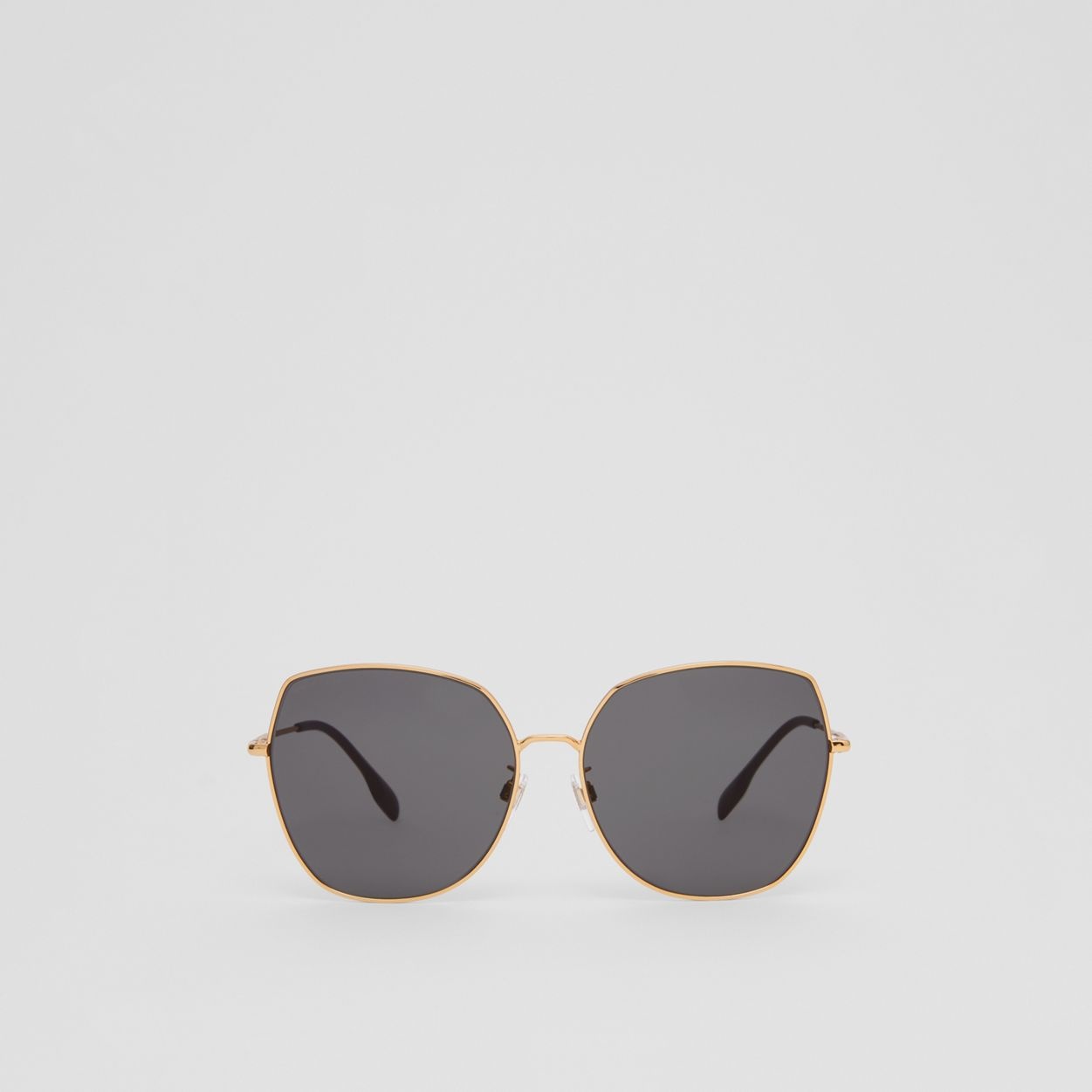 Icon Stripe Detail Square Frame Sunglasses - 1