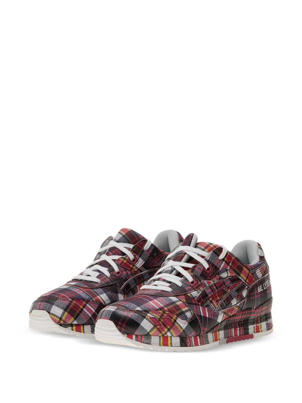 plaid-pattern sneakers - 2