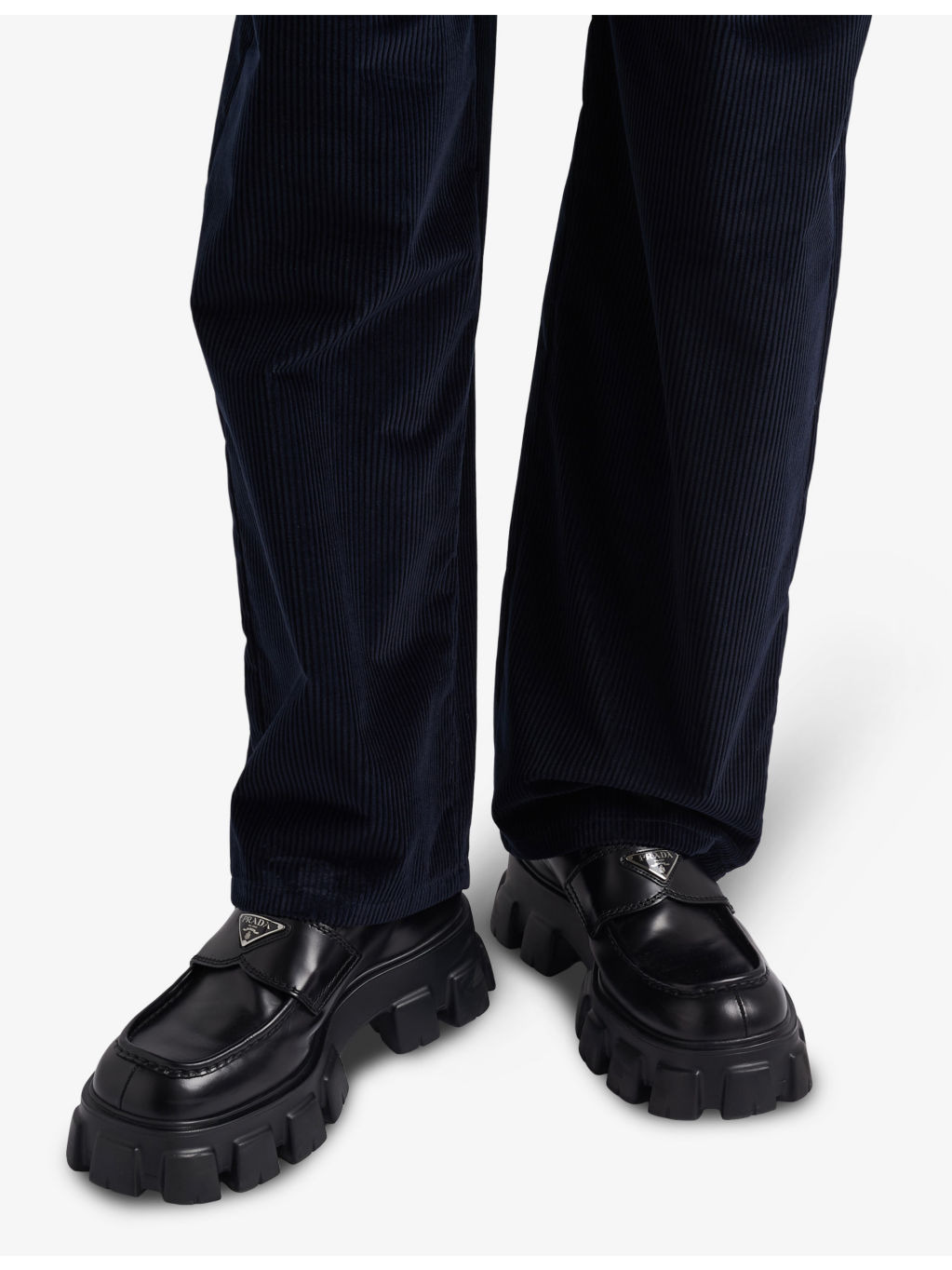 Monolith logo-embellished brushed leather loafers - 2