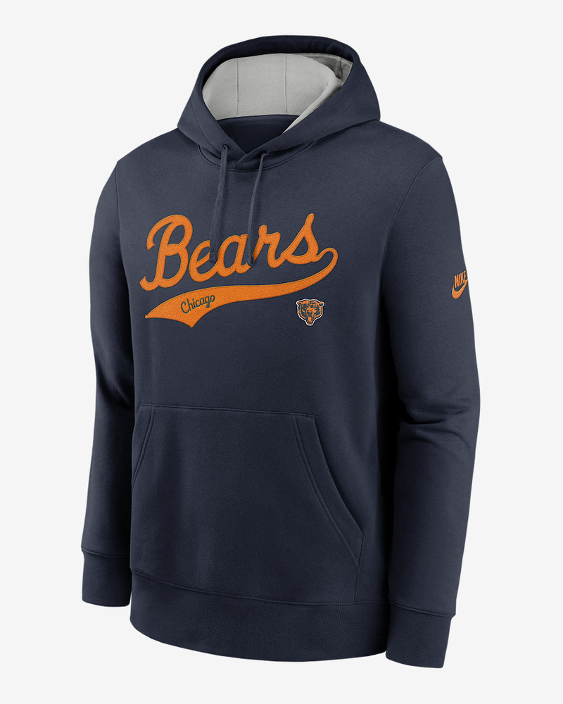 Chicago Bears Rewind Club Logo Men's Nike NFL Pullover Hoodie 1