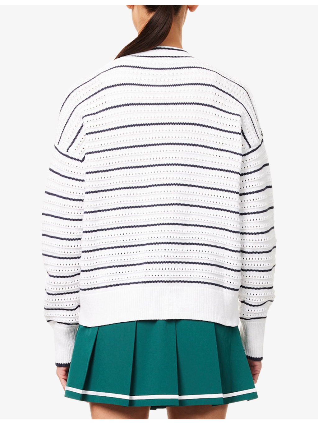 Antonia Striped Cotton-Knit Cardigan - 4