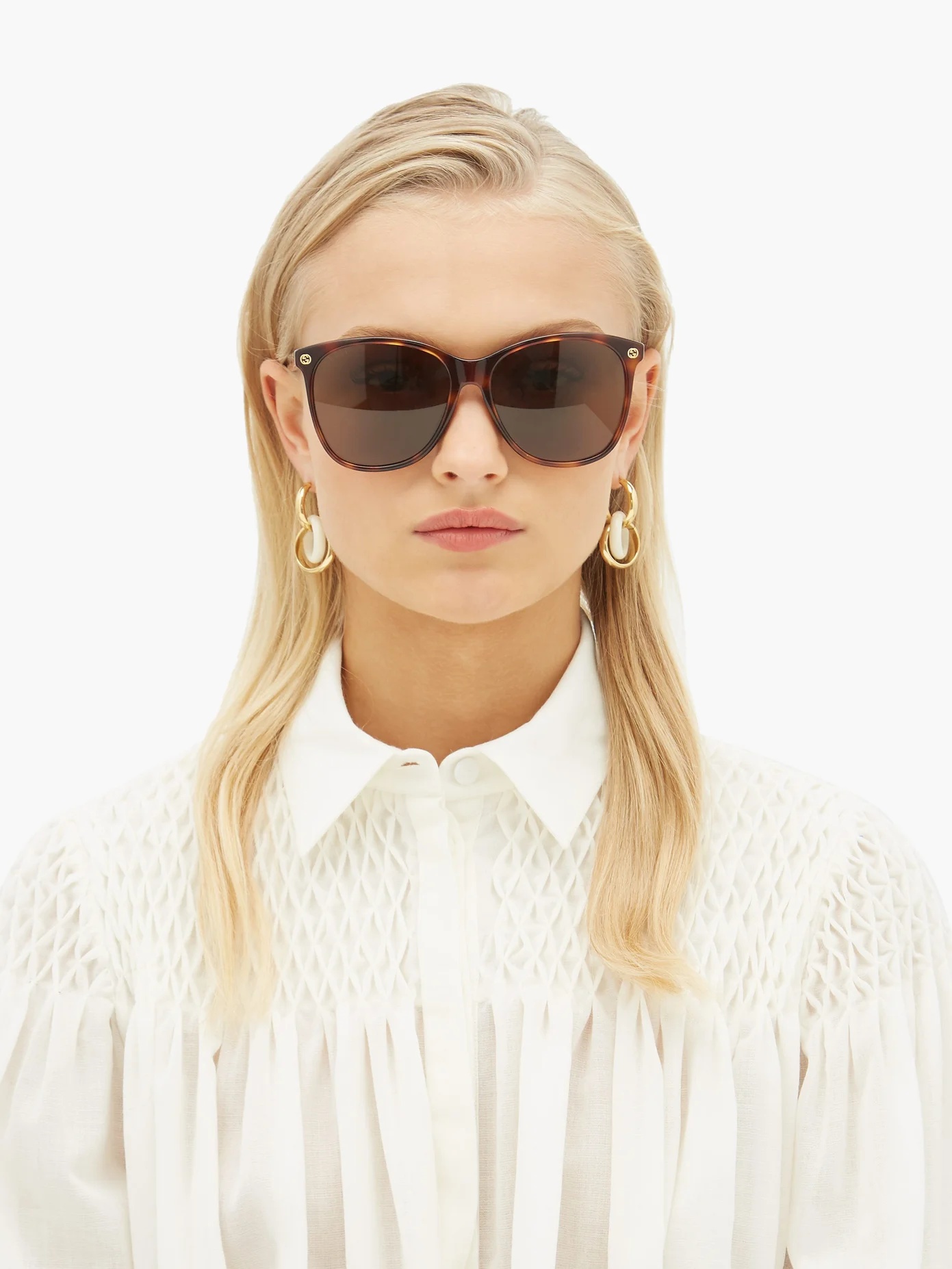 Oversized square-frame acetate sunglasses - 3