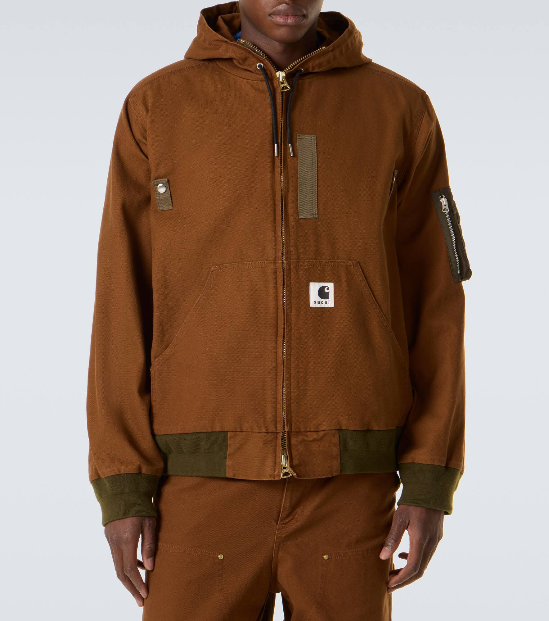 x Carhatt hooded cotton puffer jacket - 3