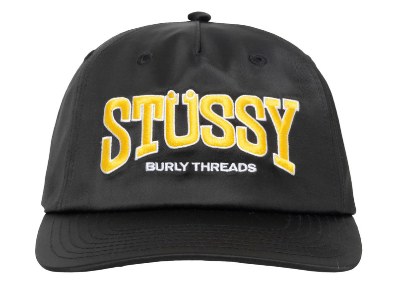 Stüssy Stussy Mid Depth Burly Threads Snapback Black outlook