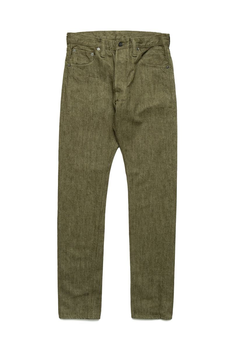 OL-14oz-019 14oz Olive Selvedge Denim Relax Tapered - 1