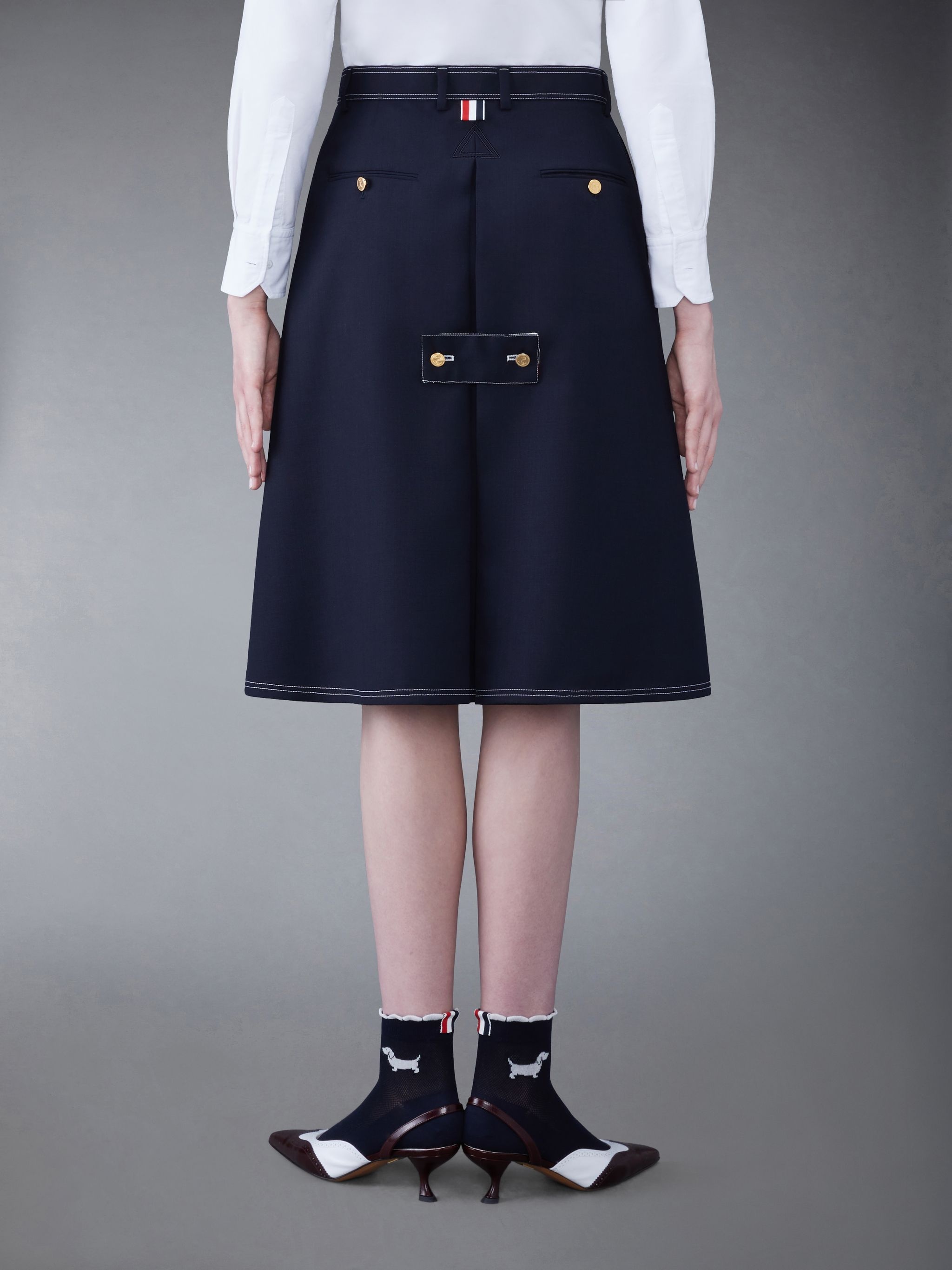 Fresco Midi A-Line Box Pleat Skirt - 3