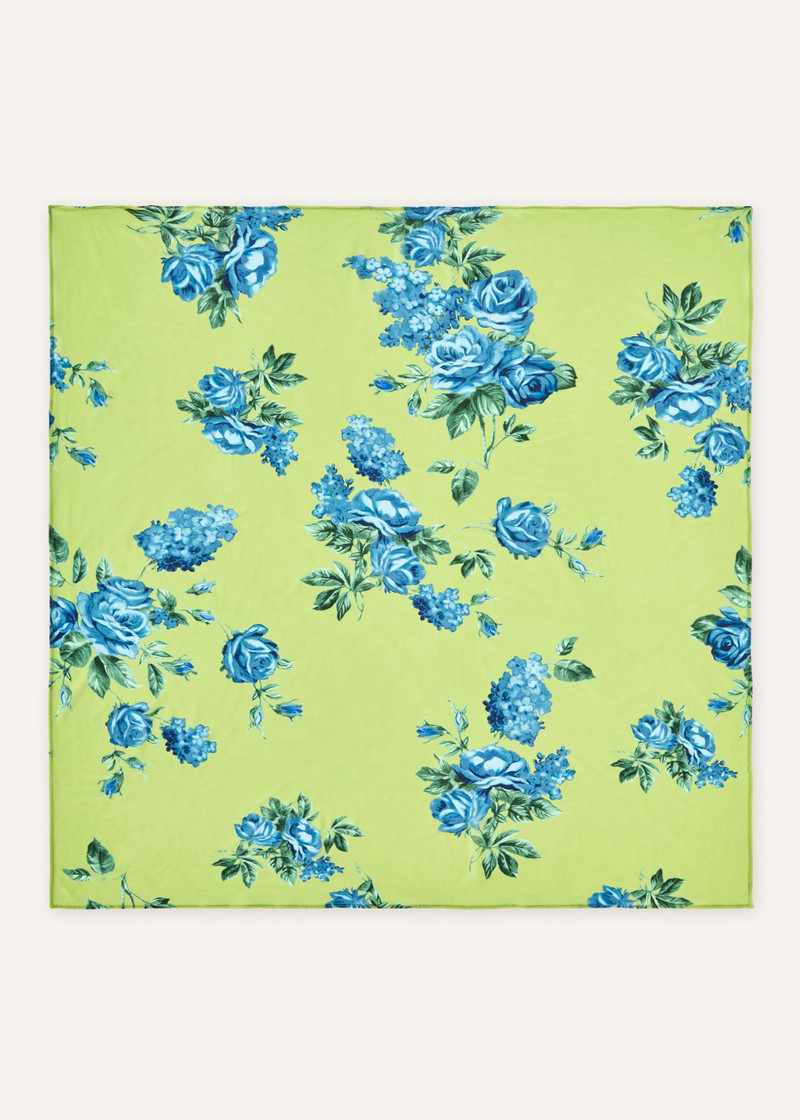 MAGDA BUTRYM Bloom silk scarf in green outlook