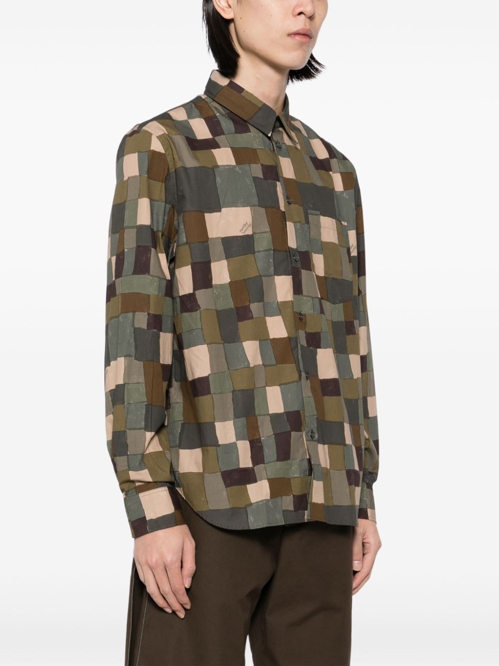 geometric-print shirt - 3