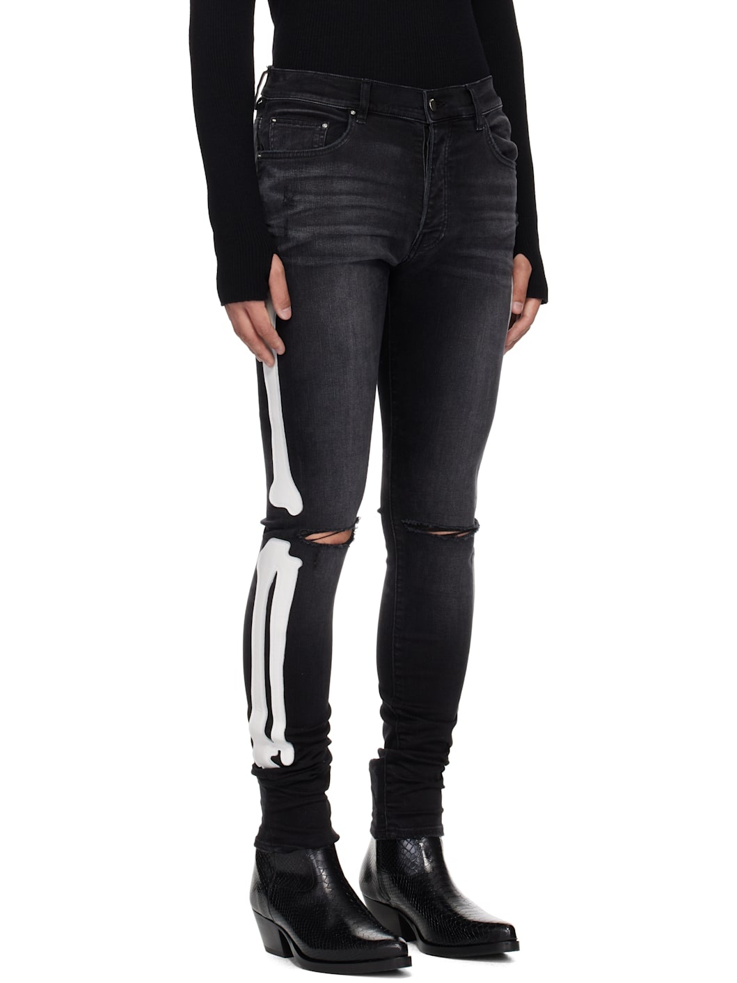 Black Bones Slash Jeans - 2