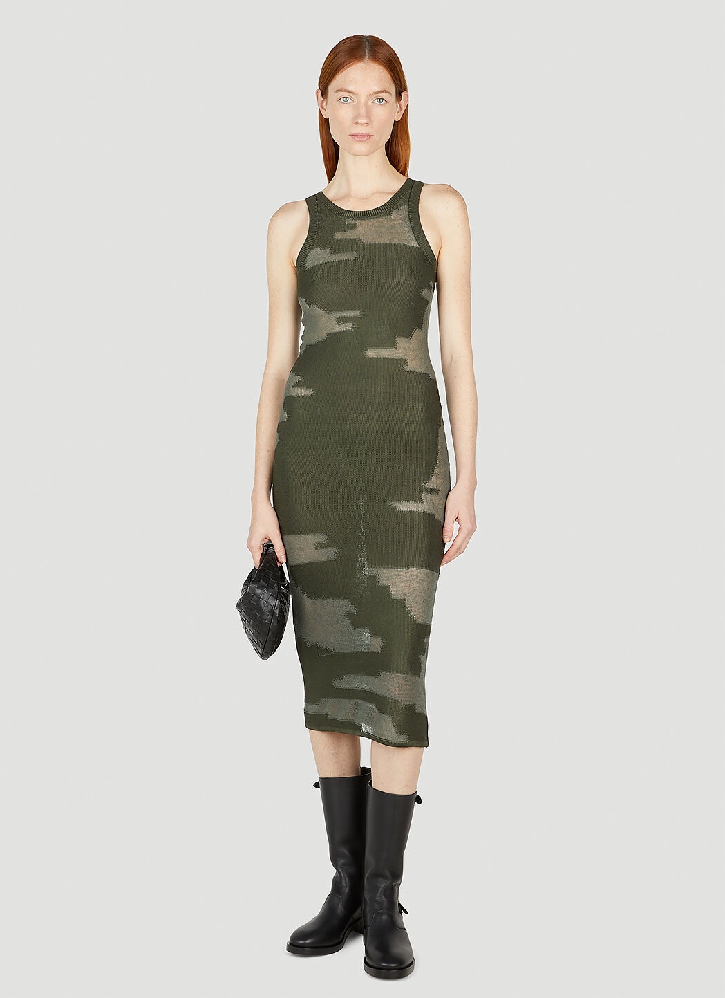 Knitted Intarsia Midi Dress - 2