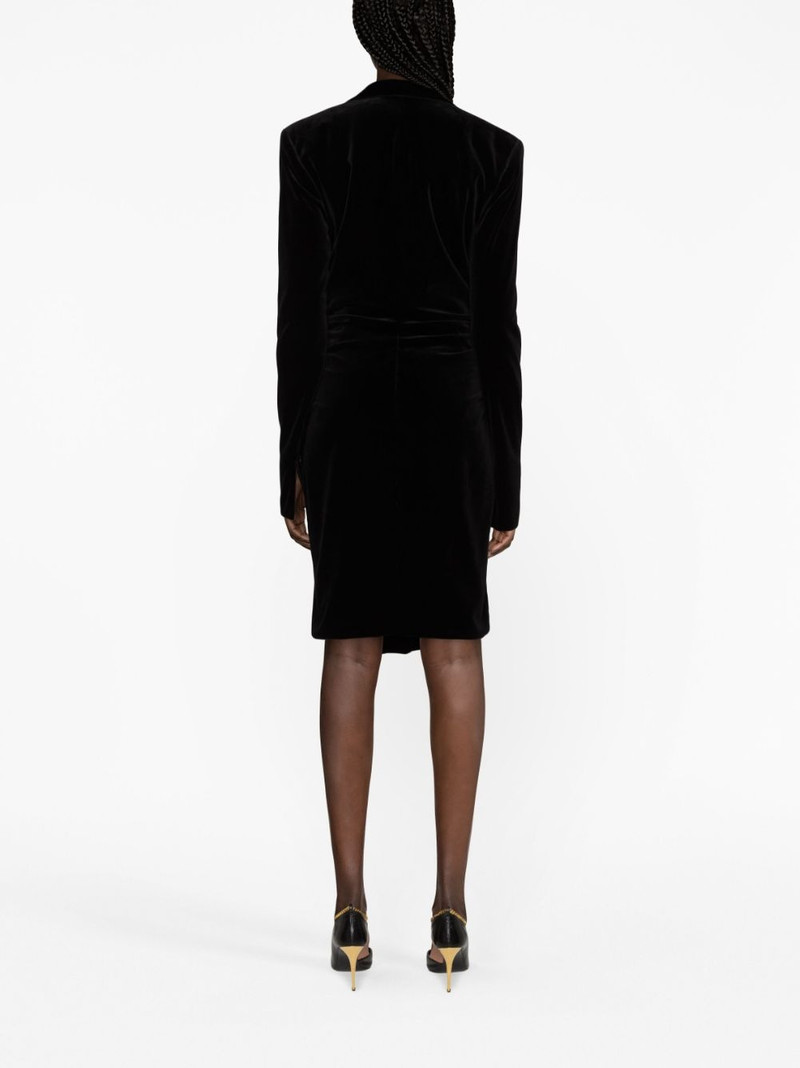 plunging V-neck velvet midi dress 3