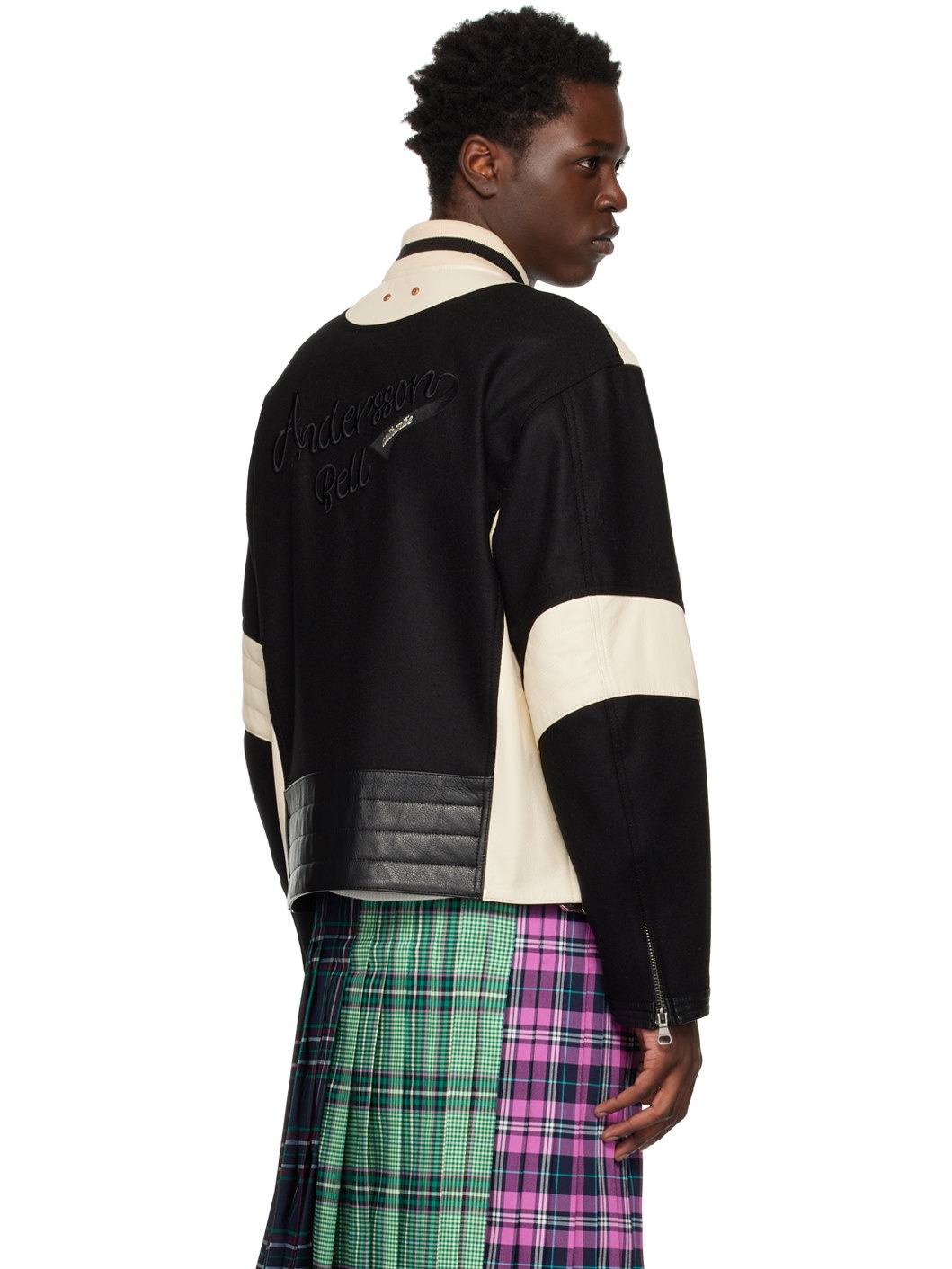 Black Motorcycle Leather Jacket - 3