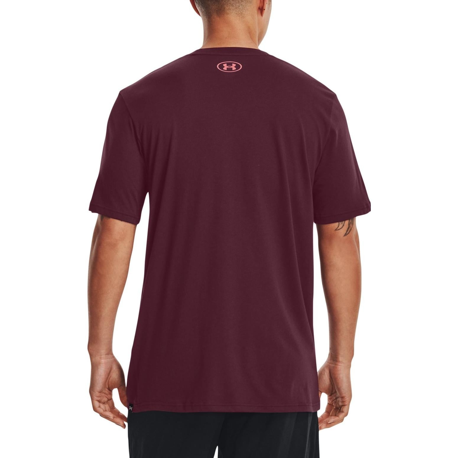Under Armour Project Rock Globe T-shirt 'Burgundy' 1373746-600 - 4