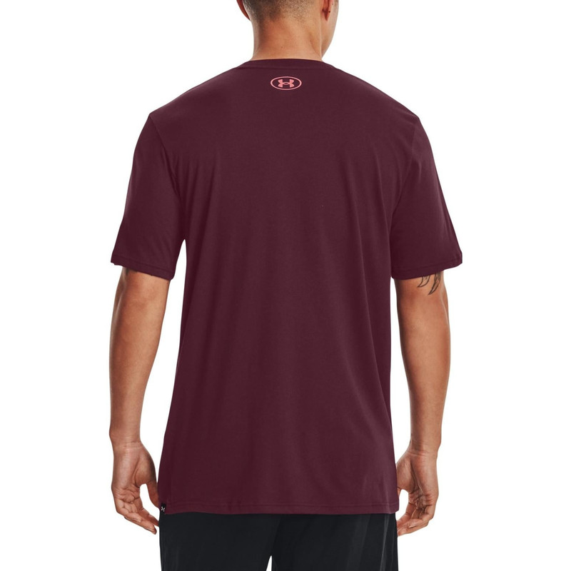 Under Armour Project Rock Globe T-shirt 'Burgundy' 1373746-600 4