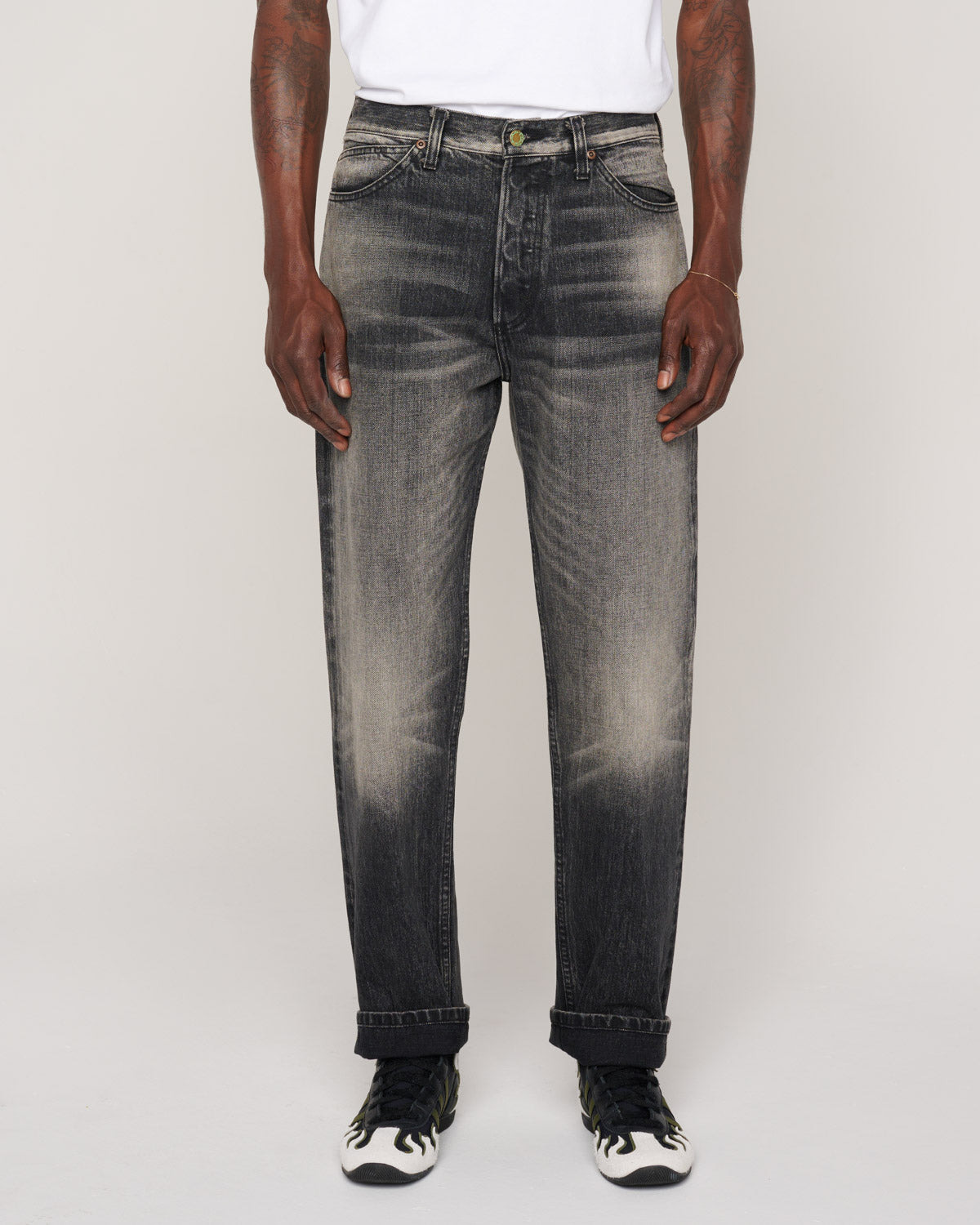 Type 01 13.2oz Selvedge Denim Pant - Washed Black - 2
