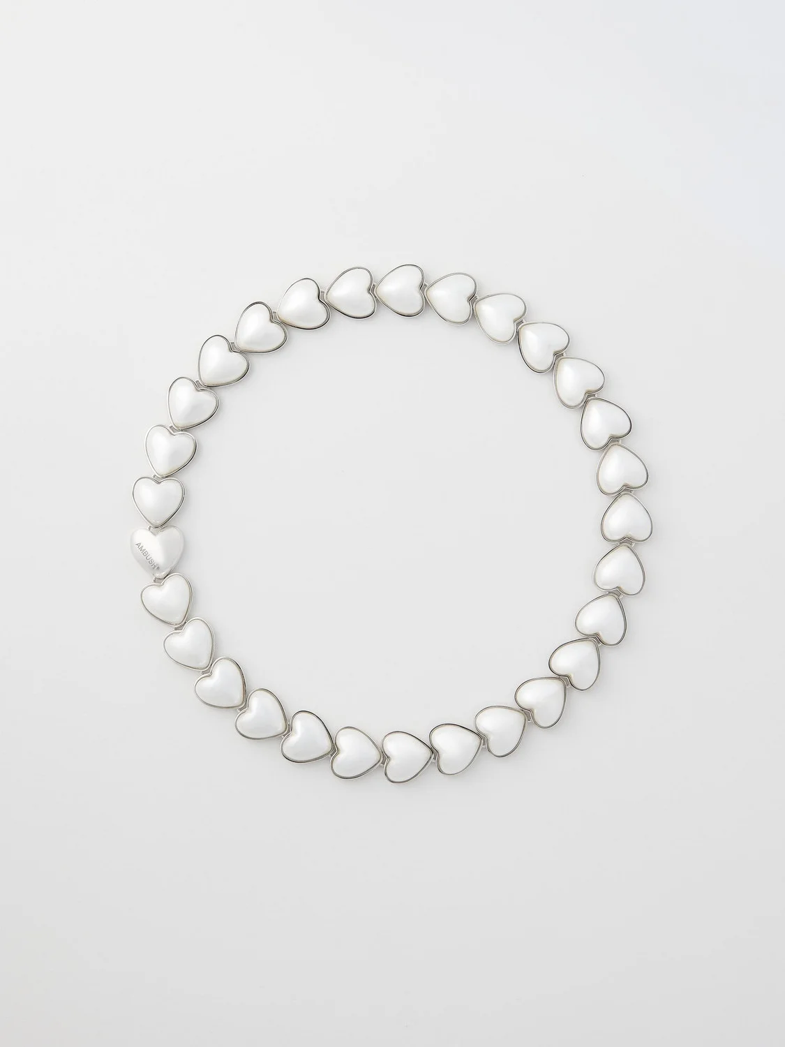 PEARL HEART LINK CHOKER - 1