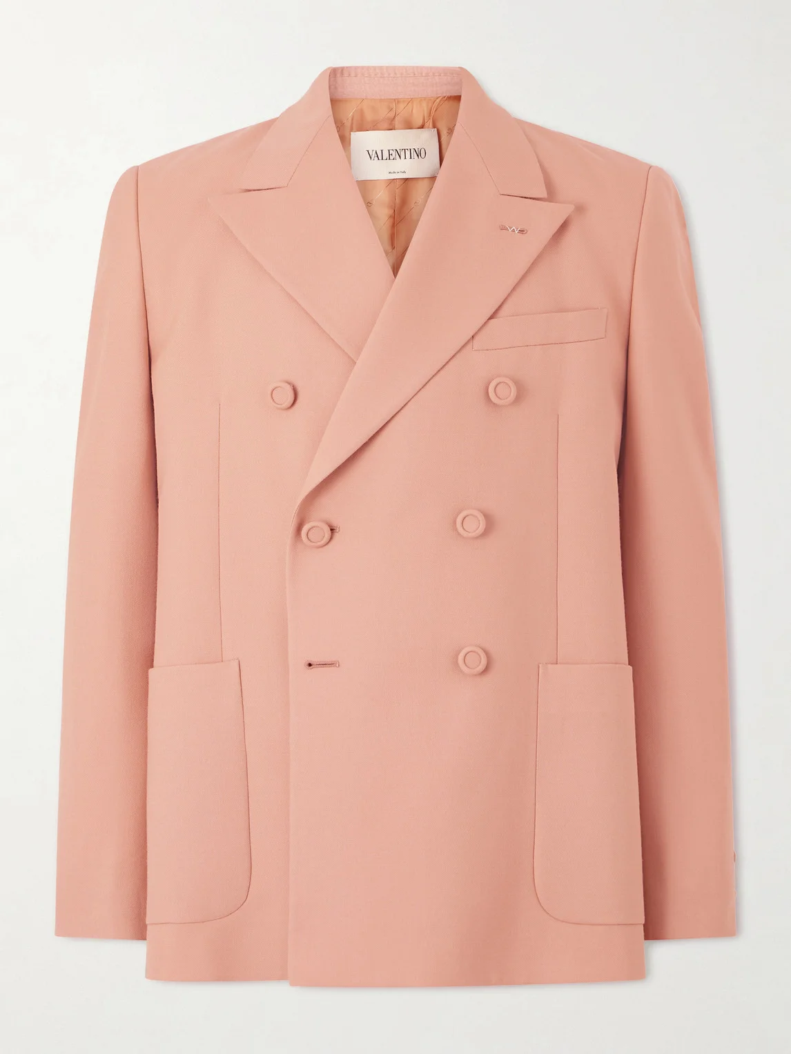 Double-Breasted Wool-Nattè Blazer - 1