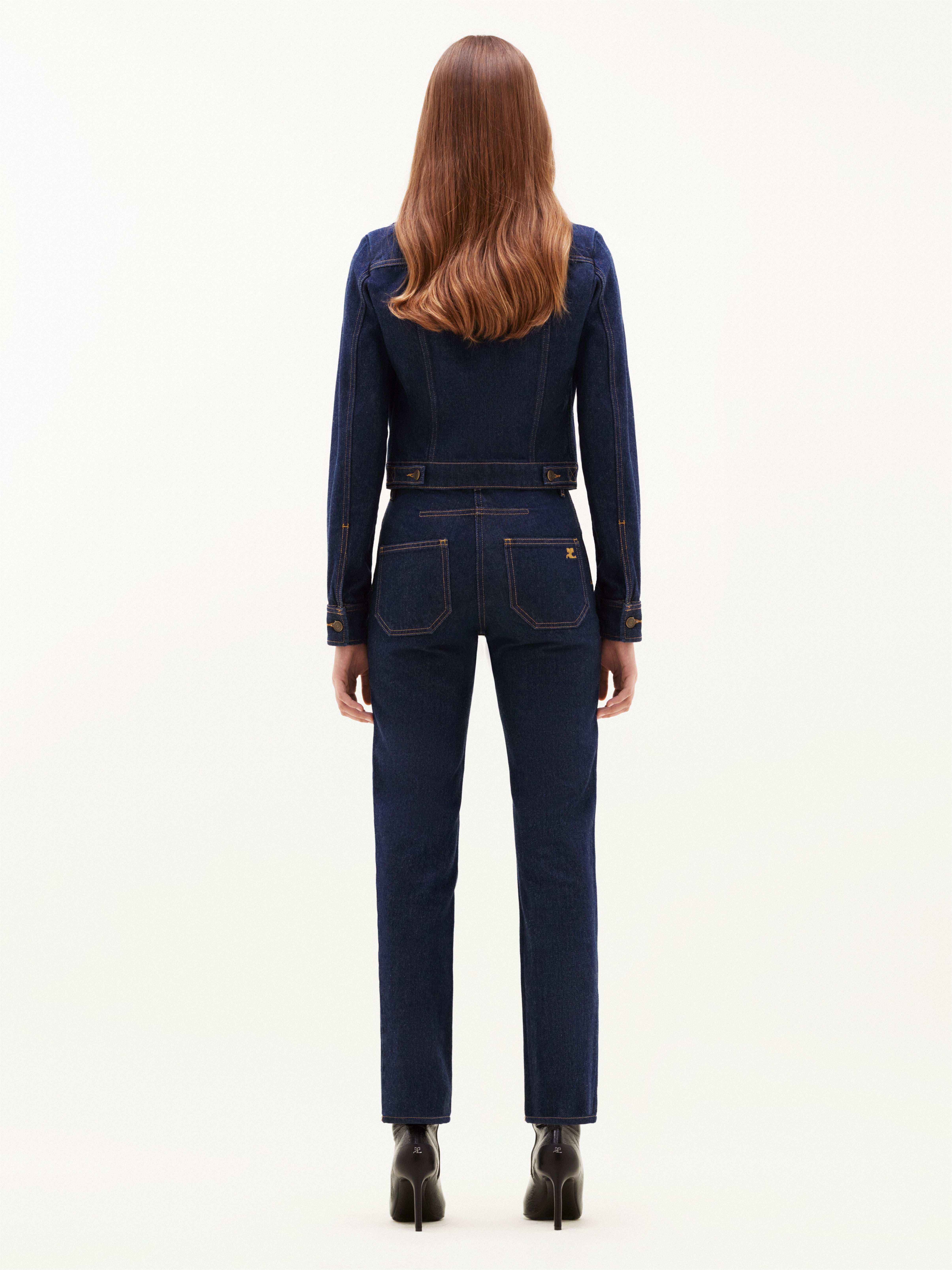 5-POCKET RAW DENIM PANTS - 4