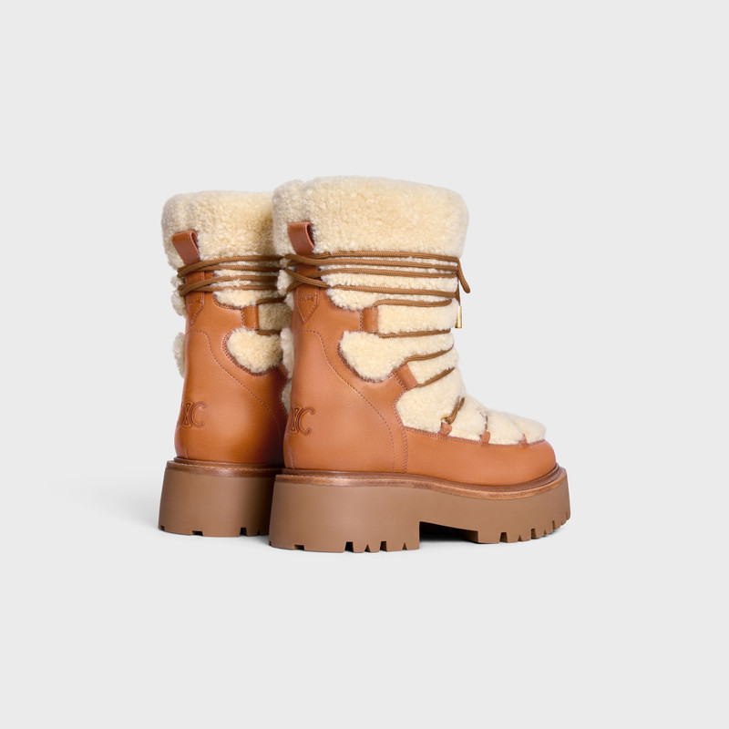 CELINE CELINE BULKY LACE-UP BOOT in SHEARLING AND CALFSKIN outlook