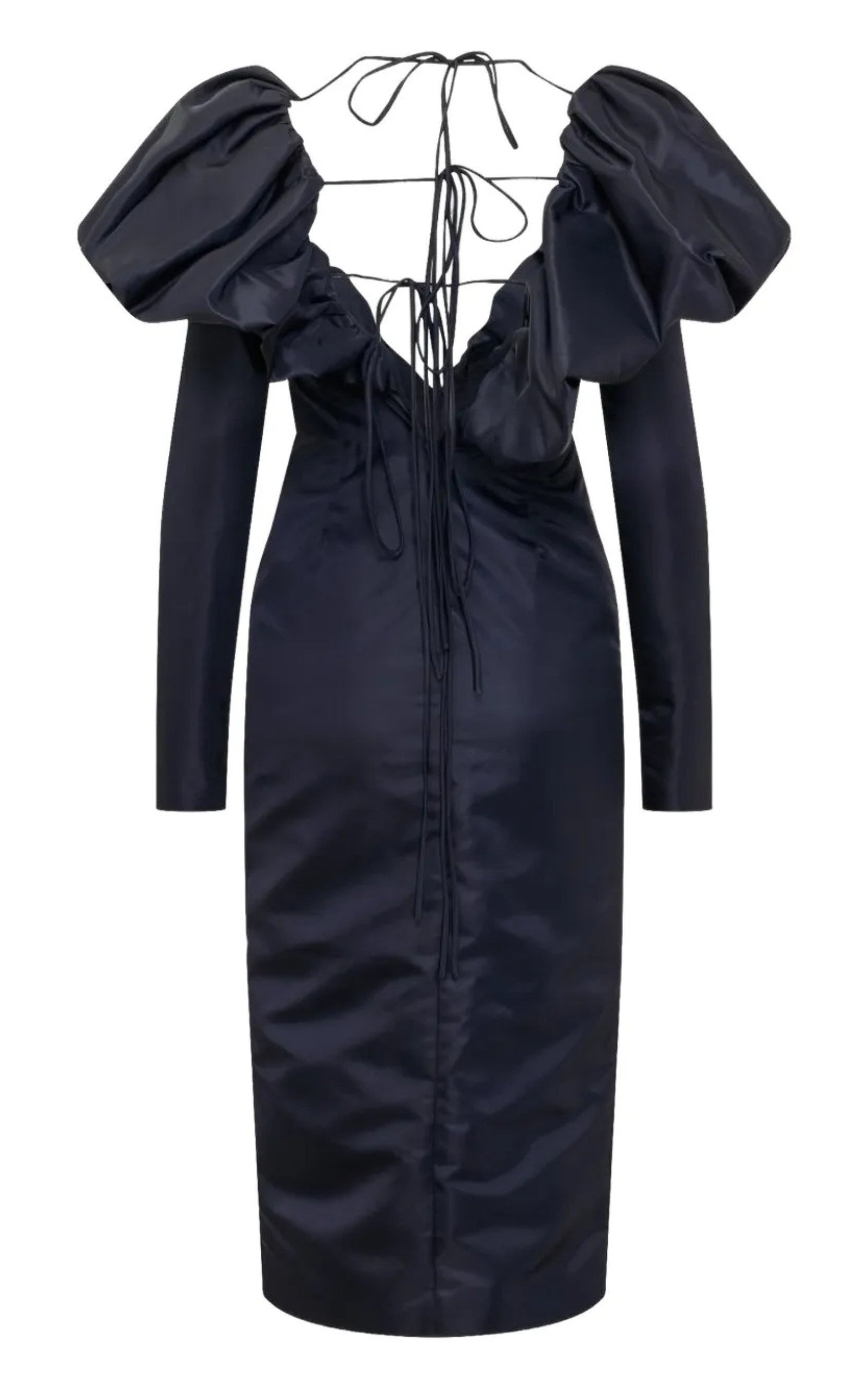Puff Sleeve Midi Dress - 6