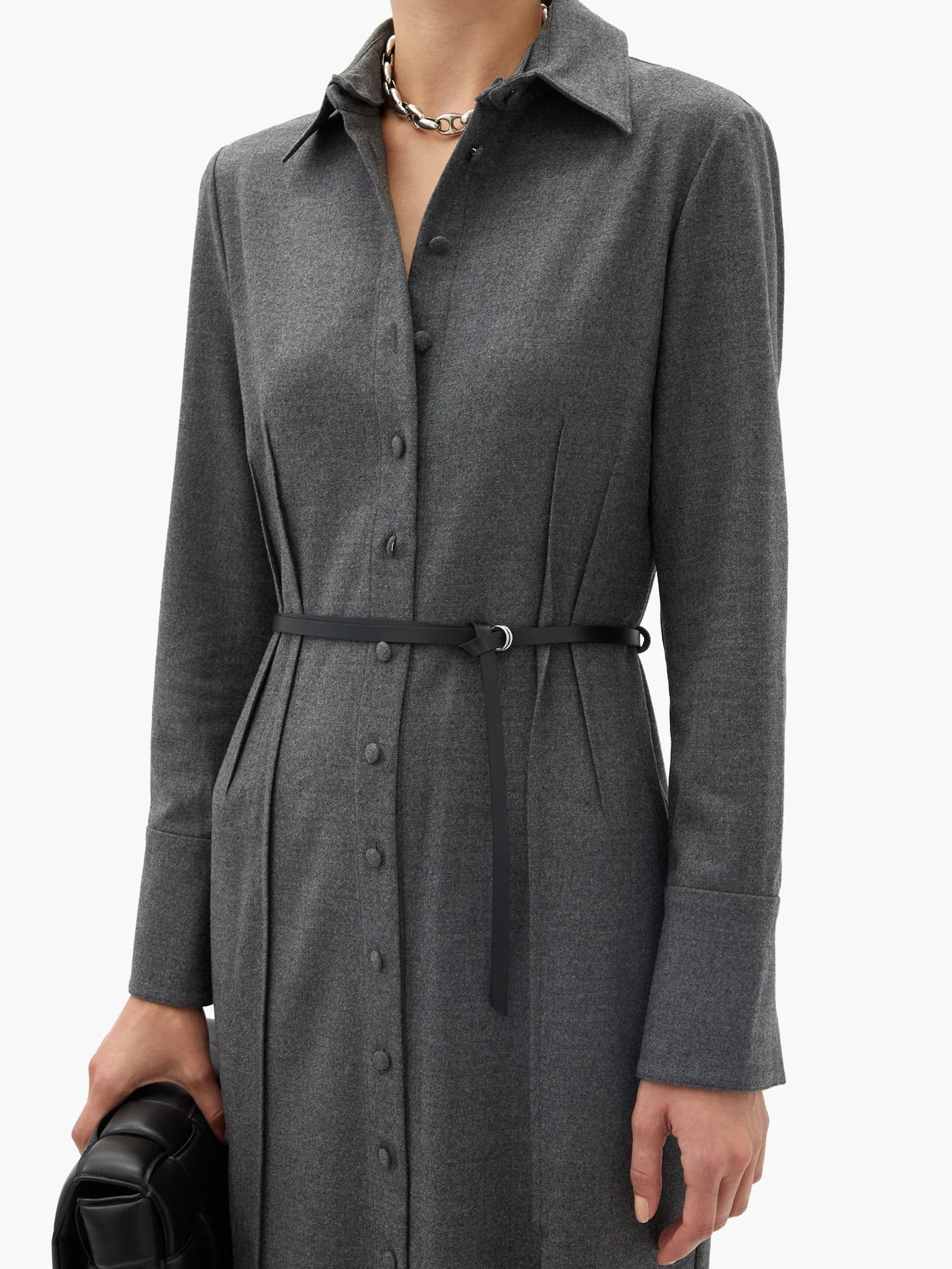 Edith wool-blend shirt dress - 3