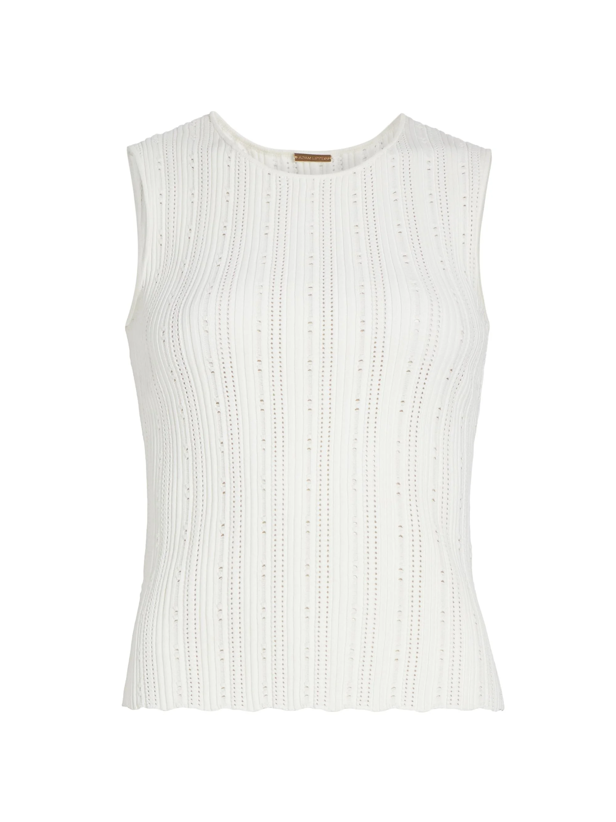 Women's Pointelle Jacquard Top - Ivory - 1