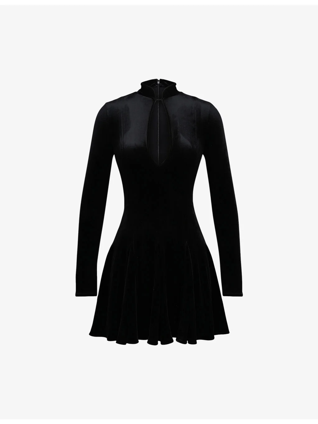 Stella Cut-Out Stretch-Velvet Mini Dress - 1