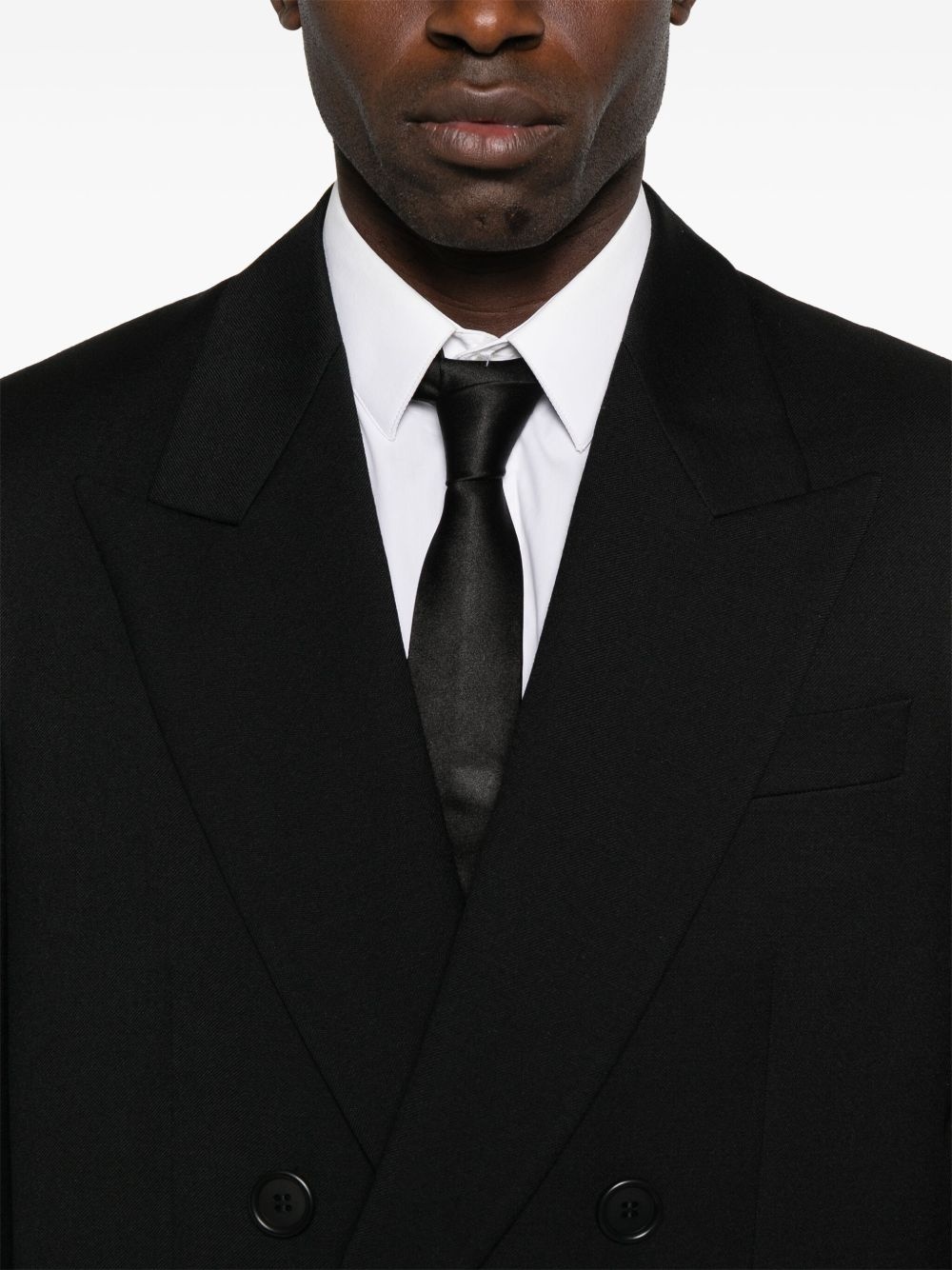 virgin wool double-breasted coat - 5