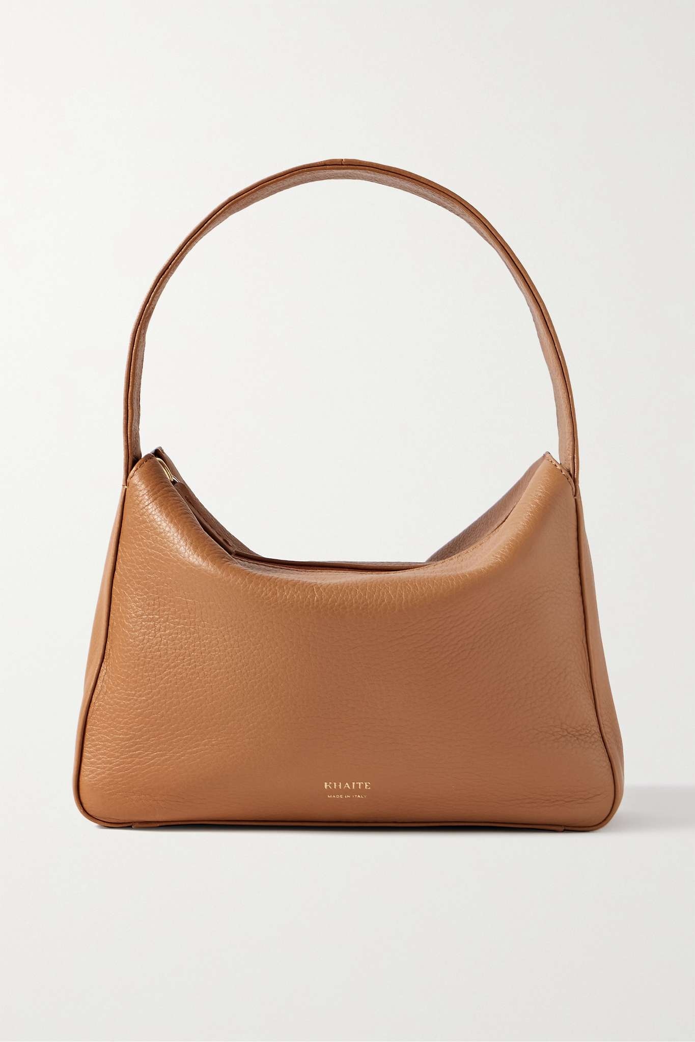 Elena small textured-leather shoulder bag - 1