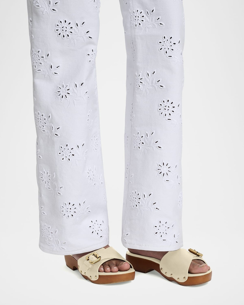 Chloé Jeannette Leather Buckle Clog Sandals outlook