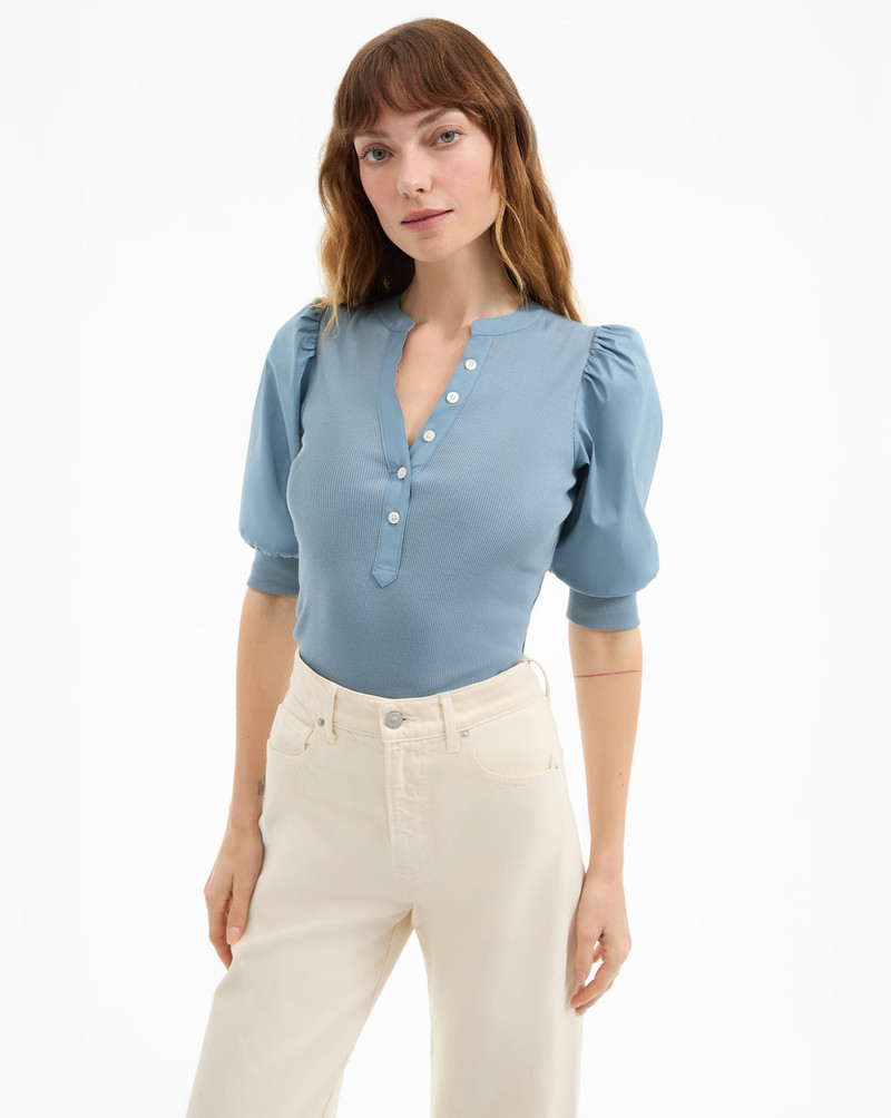 VERONICA BEARD CORALEE PUFF-SLEEVE TEE outlook