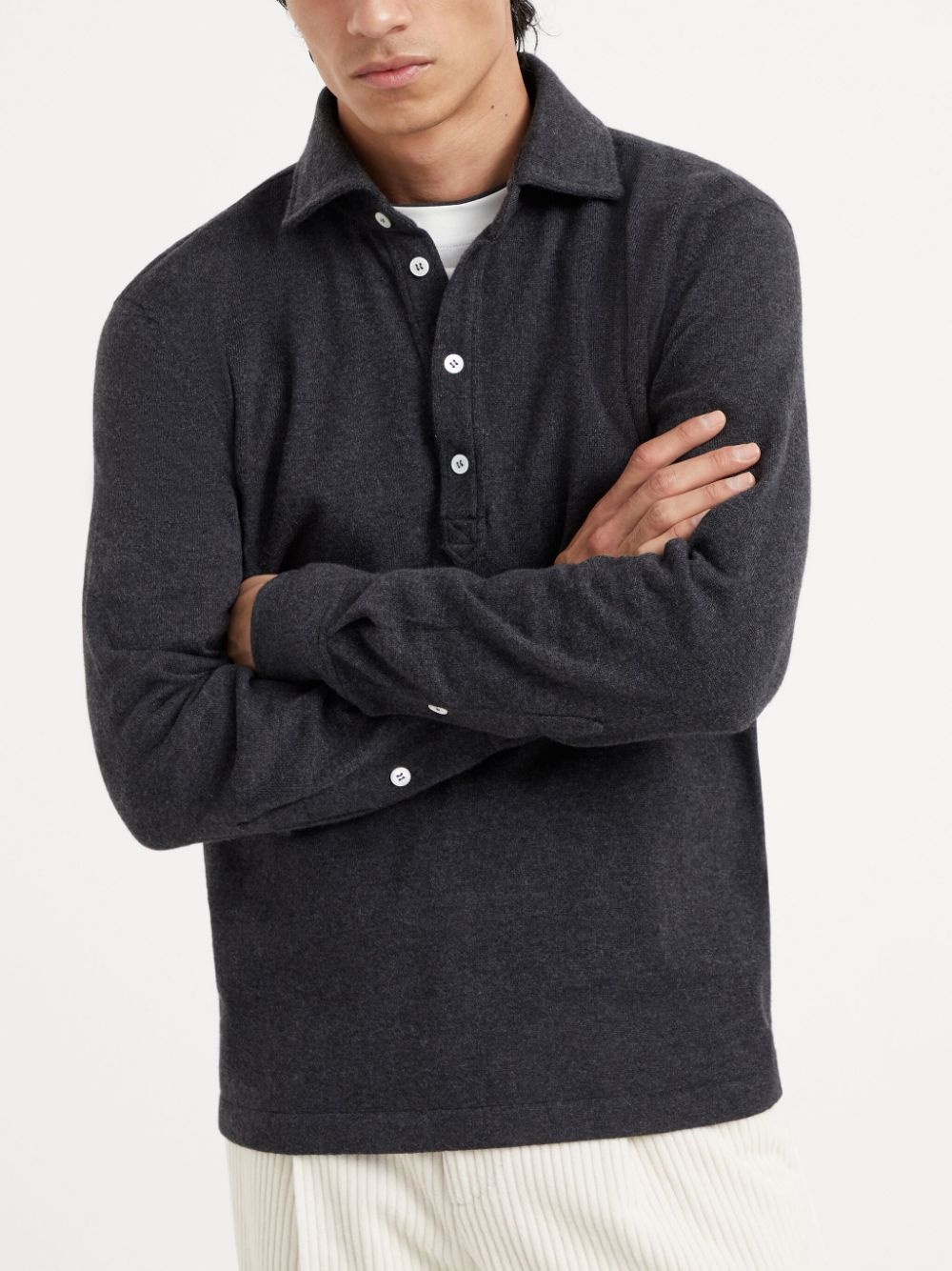 cashmere polo shirt - 3