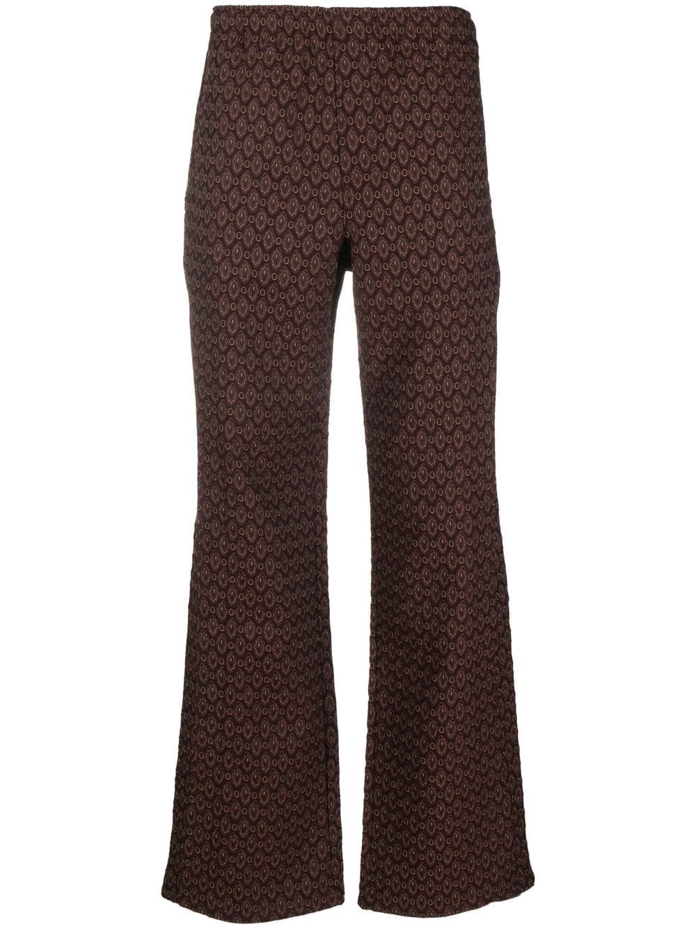 jacquard layered panel trousers - 1