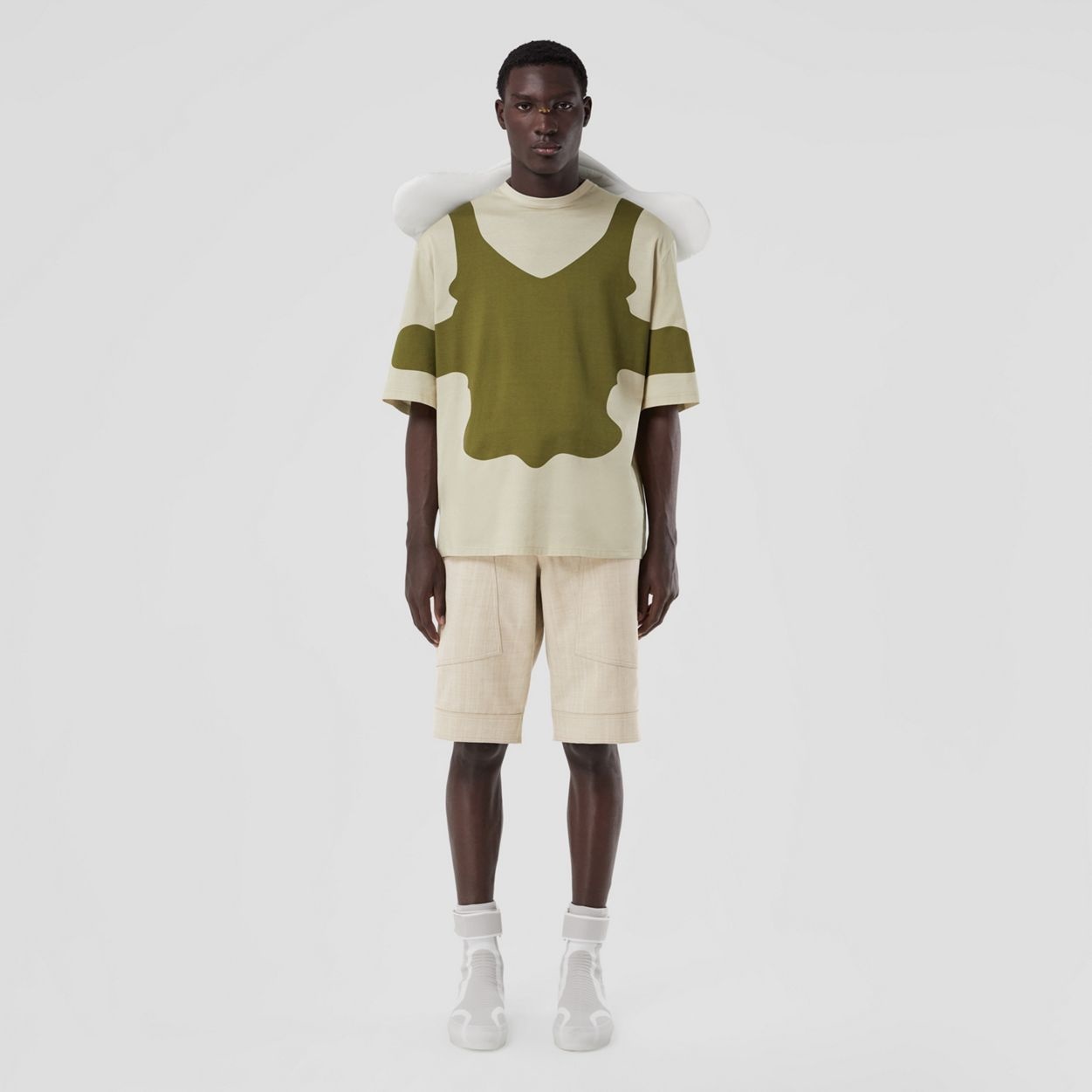 Cuff Detail Wool Cargo Shorts - 5