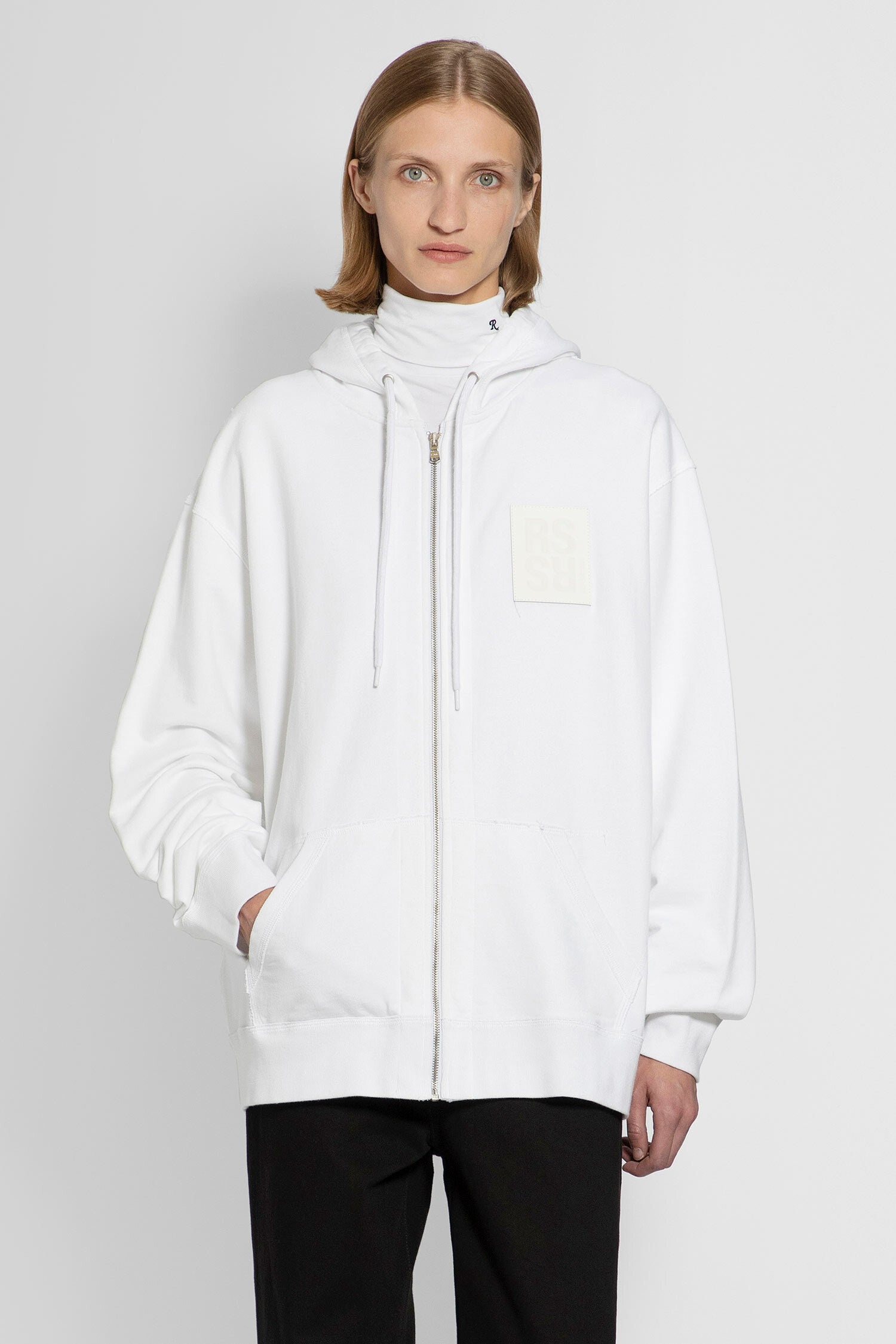 RAF SIMONS WOMAN WHITE SWEATSHIRTS - 1