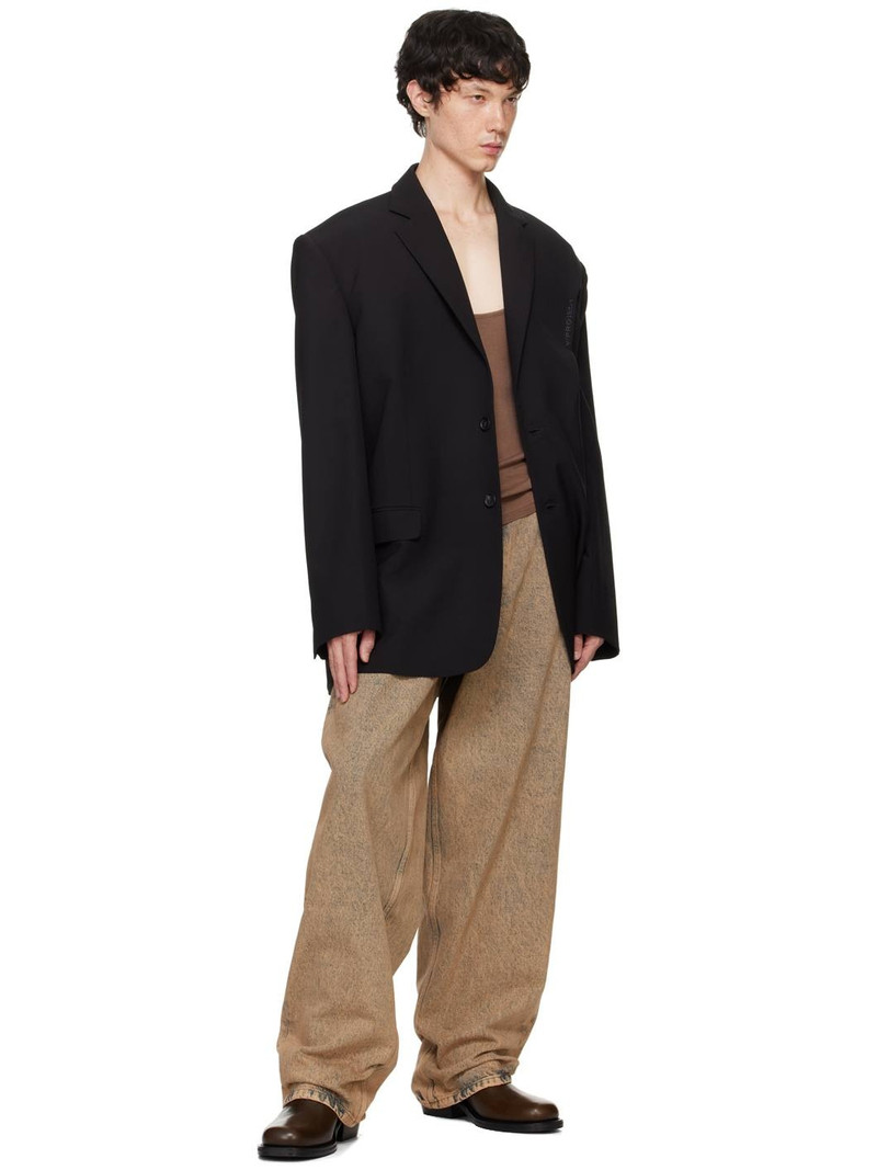Y/Project Beige Multi Waistband Jeans outlook