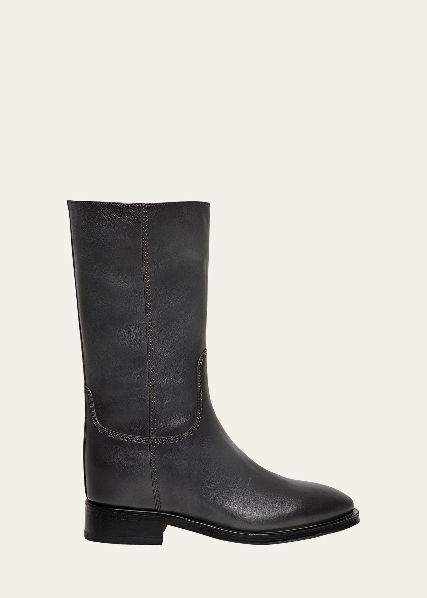 Fleeces Leather Mid Boots - 1