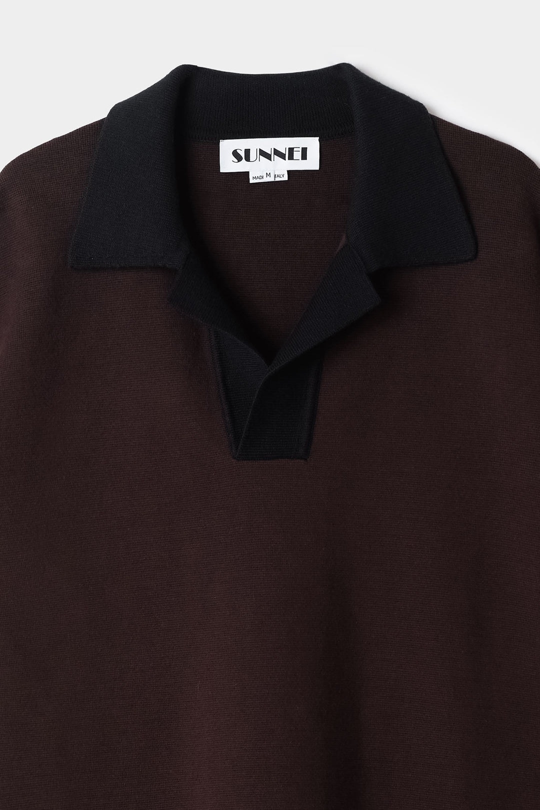 KNITTED POLO / moka brown - 8