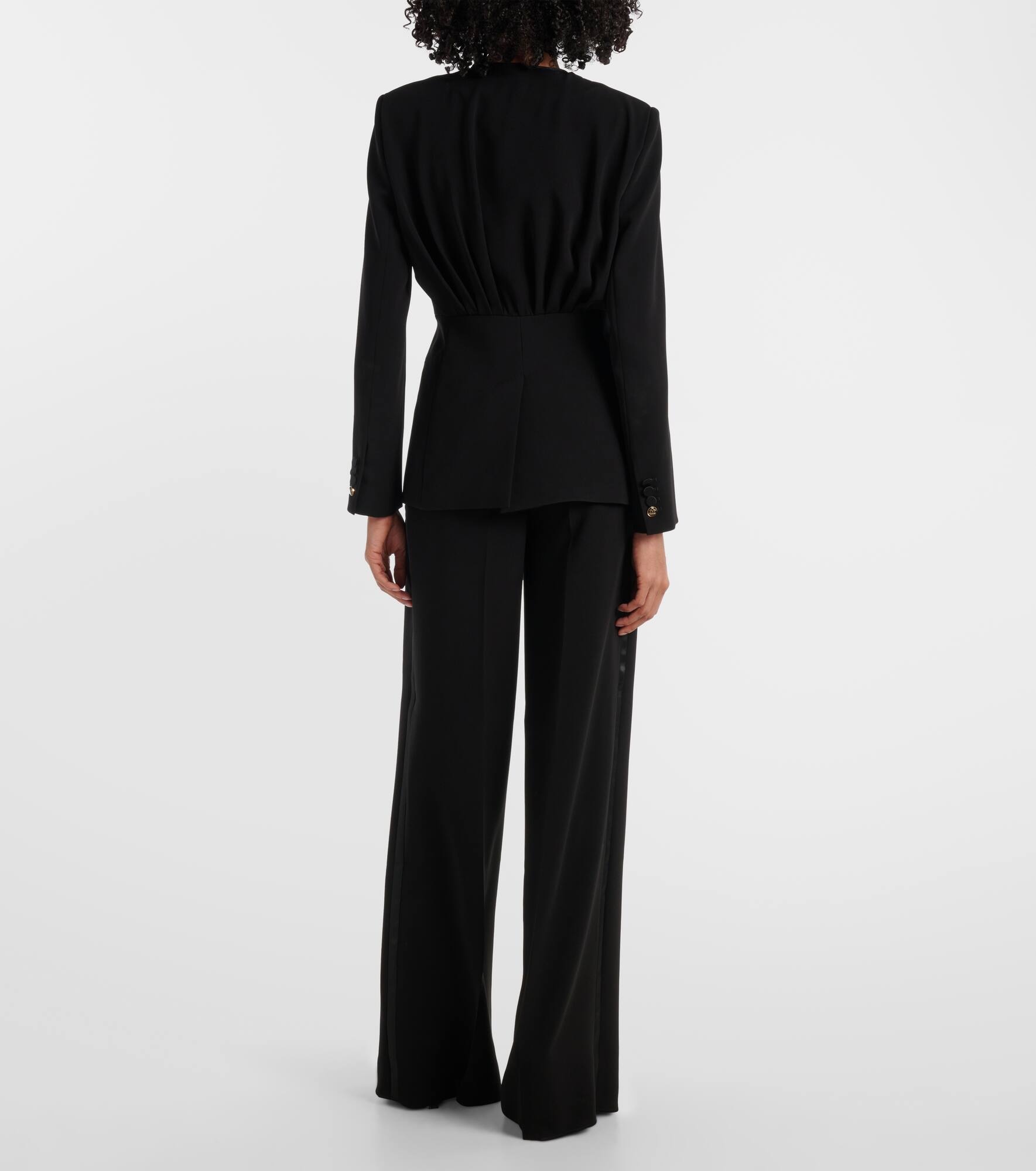Gradi draped crêpe jacket - 3