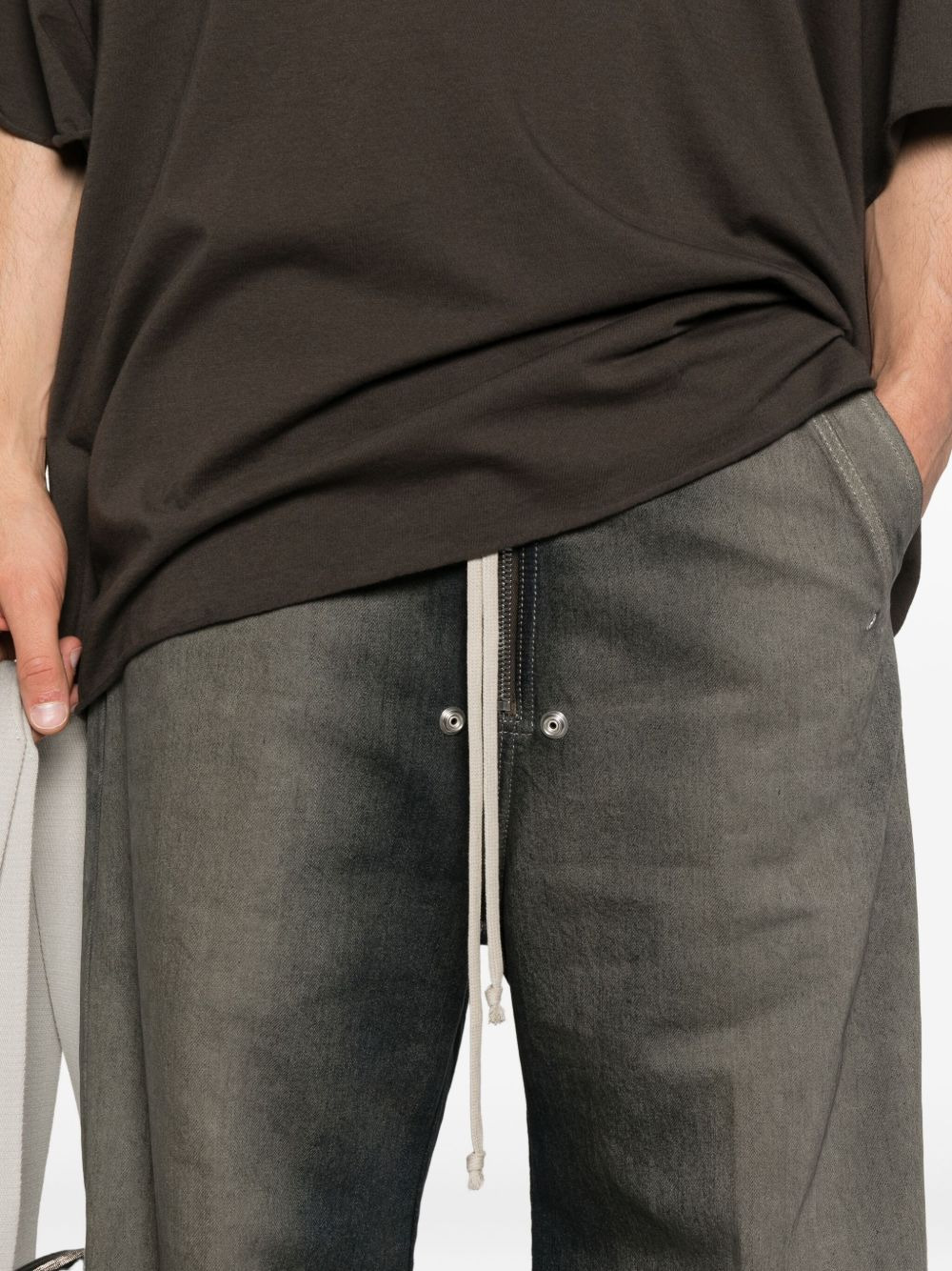 Rick Owens Men Wide Bela Denim Trousers - 3