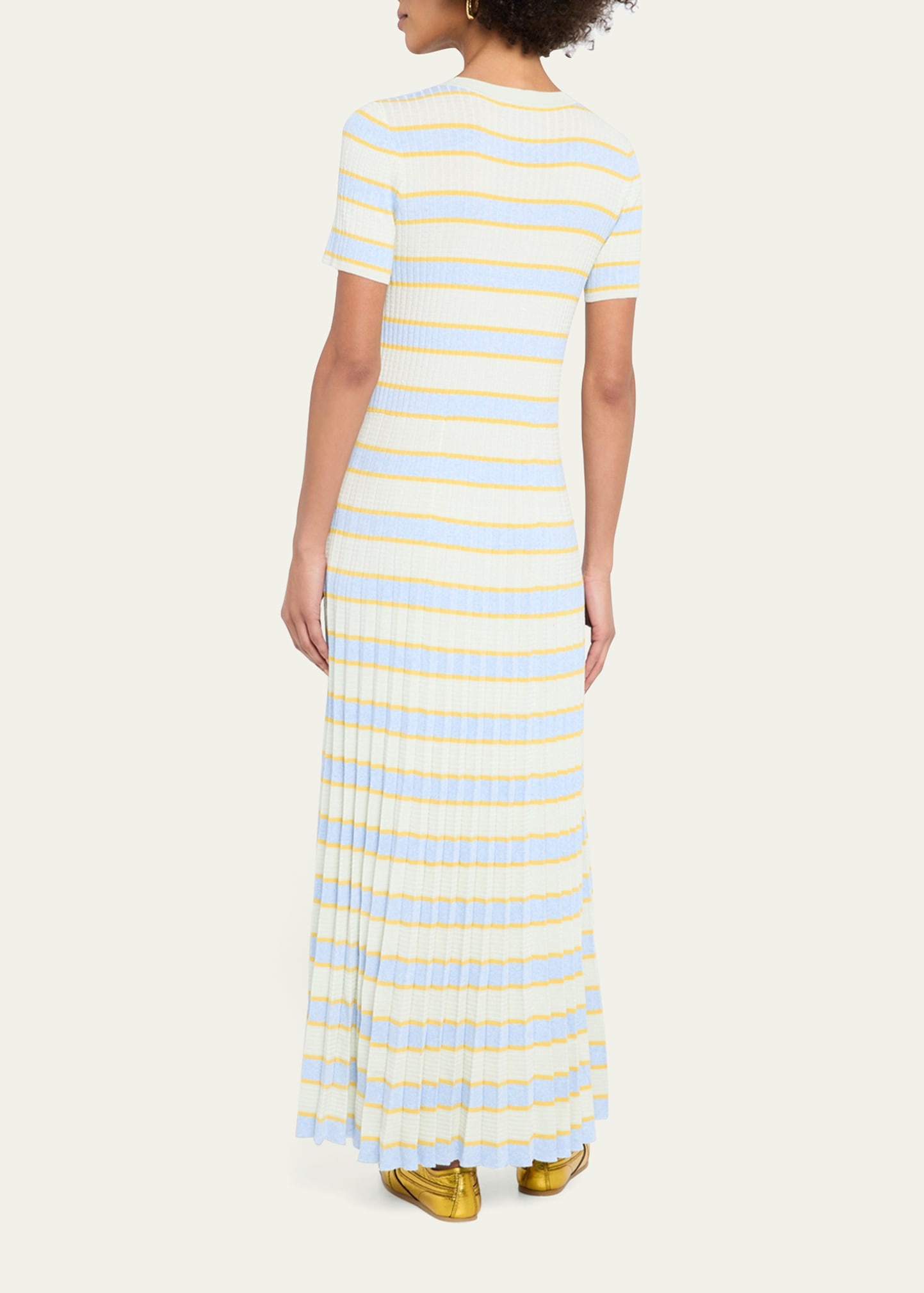 Eloise Stripe Short-Sleeve Maxi Dress - 3