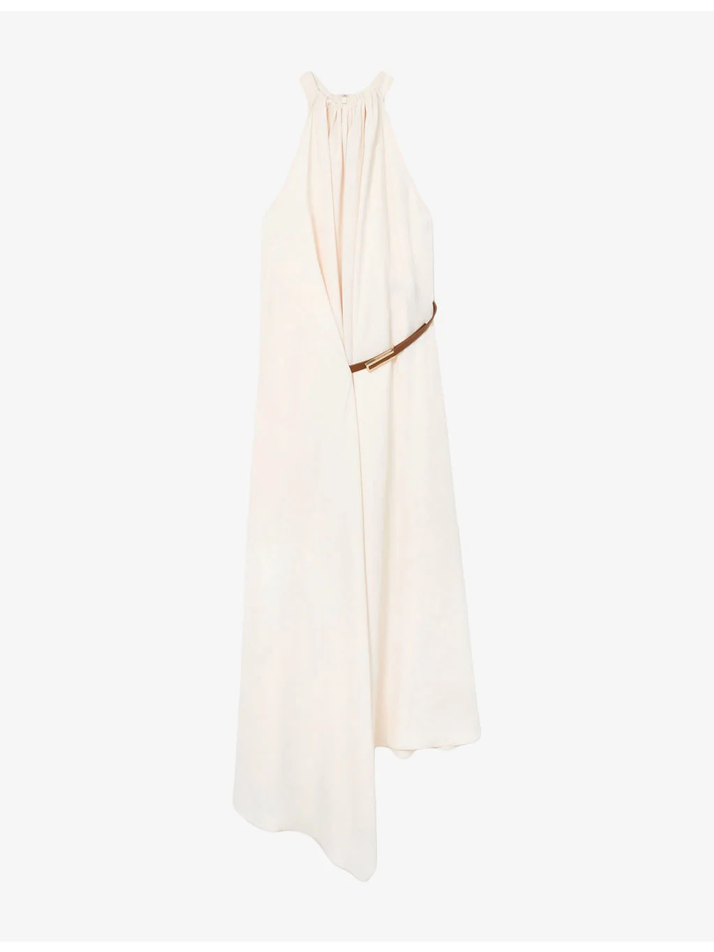 Evie Gathered Half-Belt Woven Maxi Dress - 1