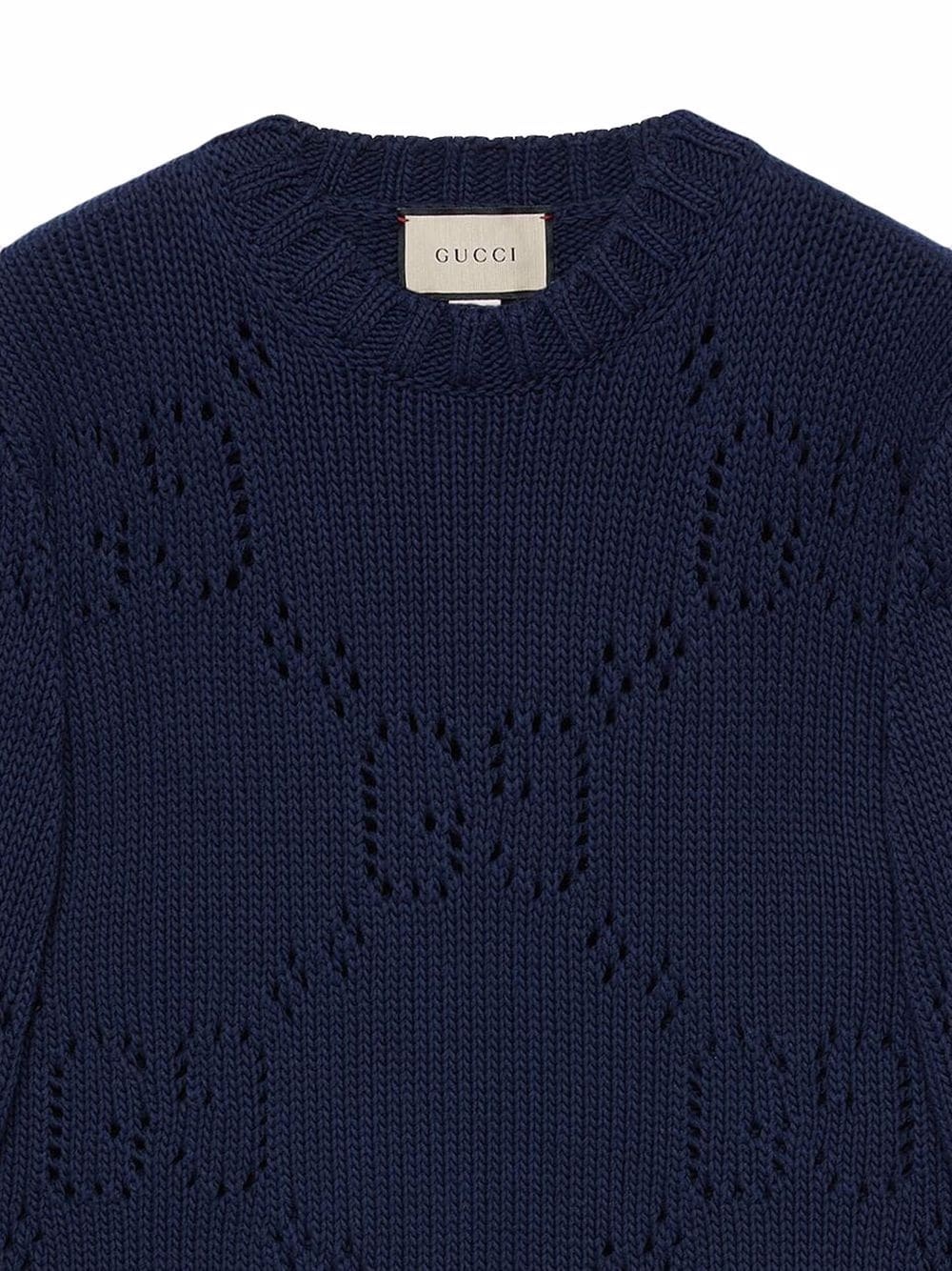 Web trim perforated knit jumper - 2