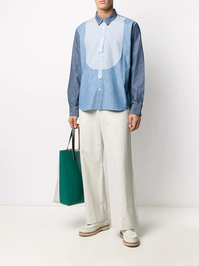 Lanvin panelled denim shirt outlook