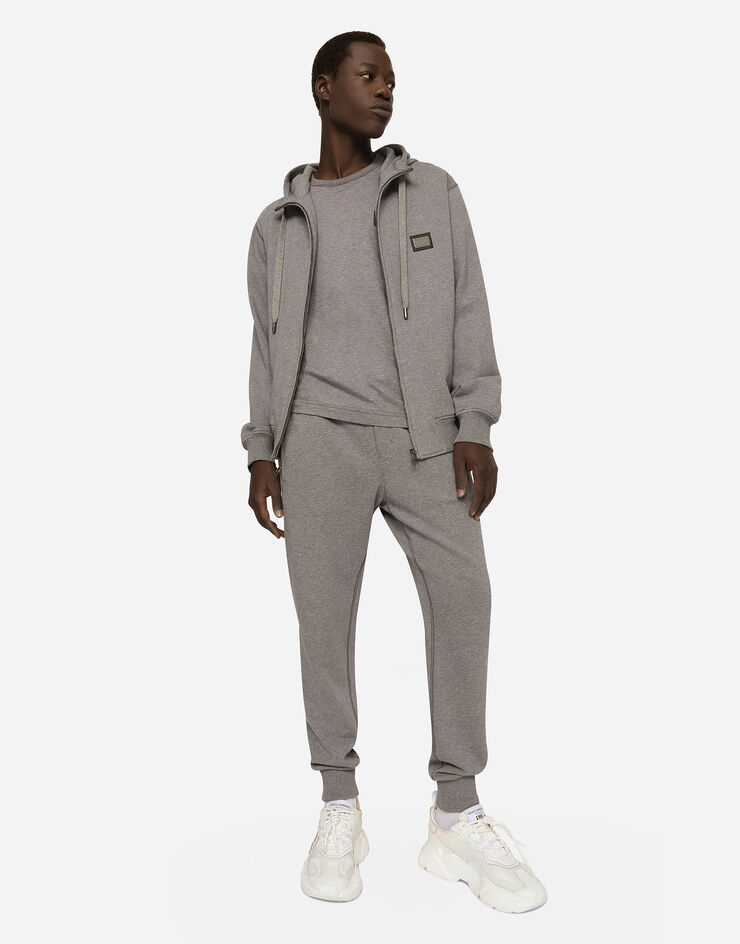 Jersey jogging pants with branded tag - 5
