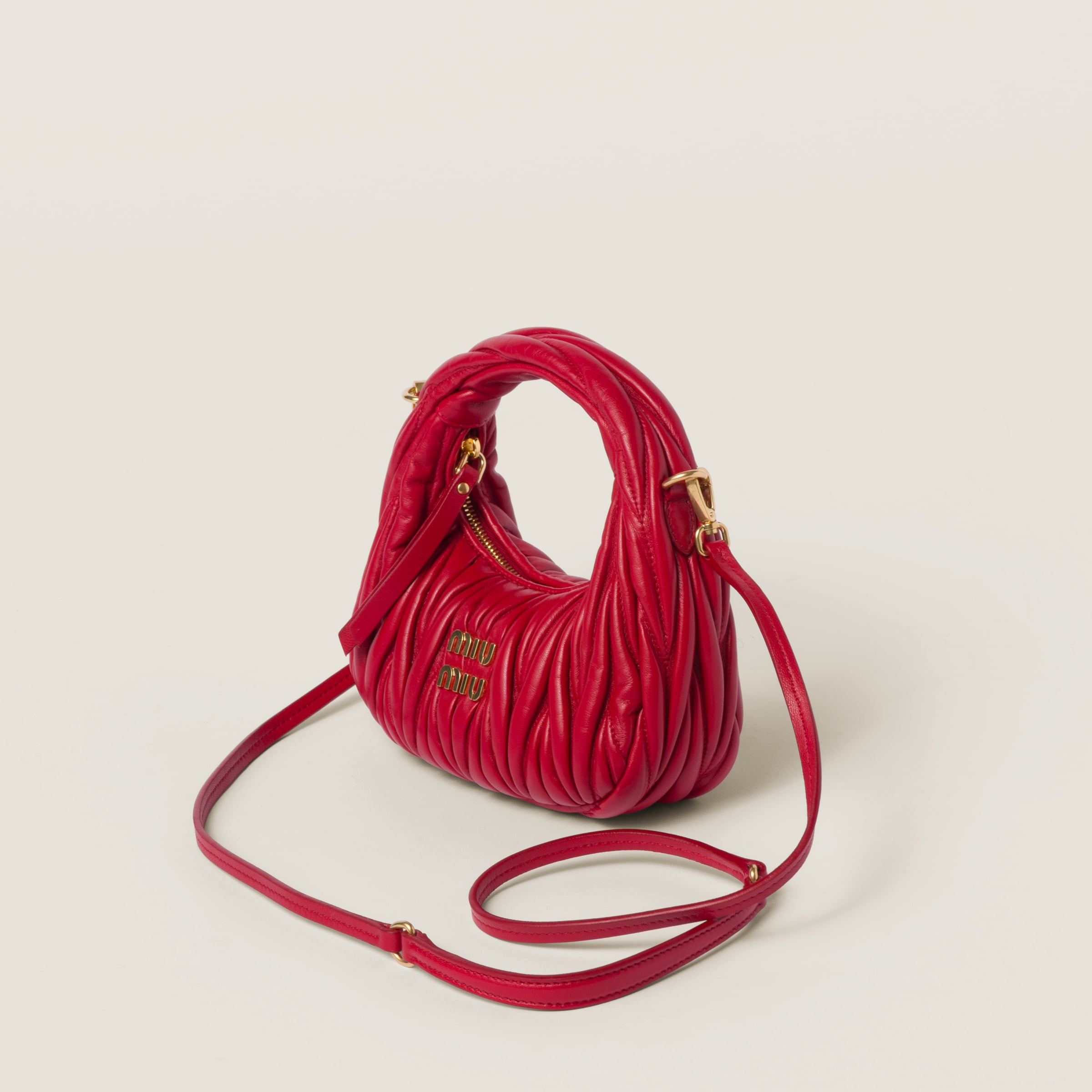 Wander matelassé nappa leather hobo mini-bag - 2